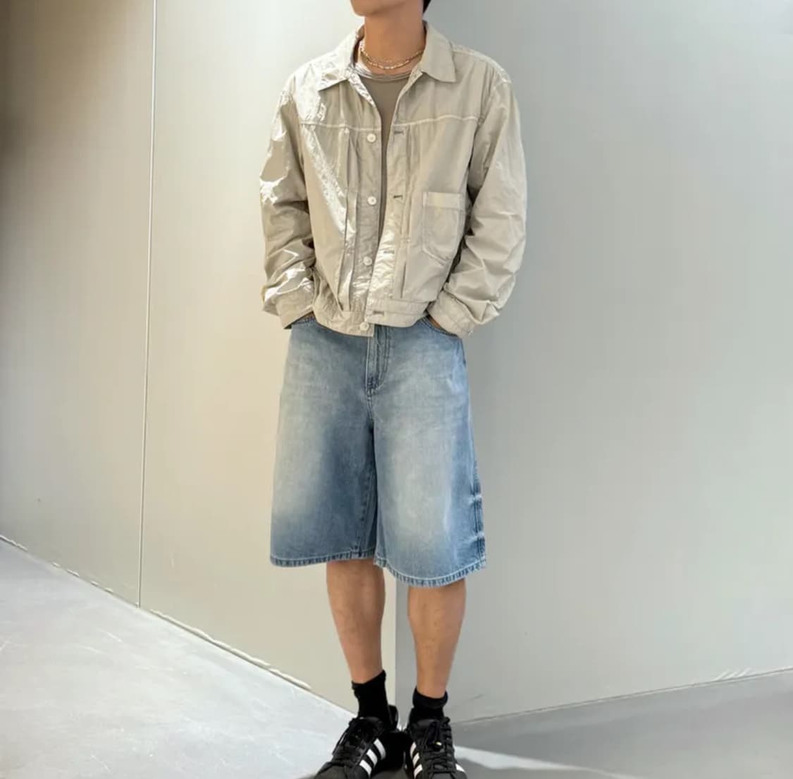 인사일런스 데님 버뮤다 팬츠 상품이미지3
