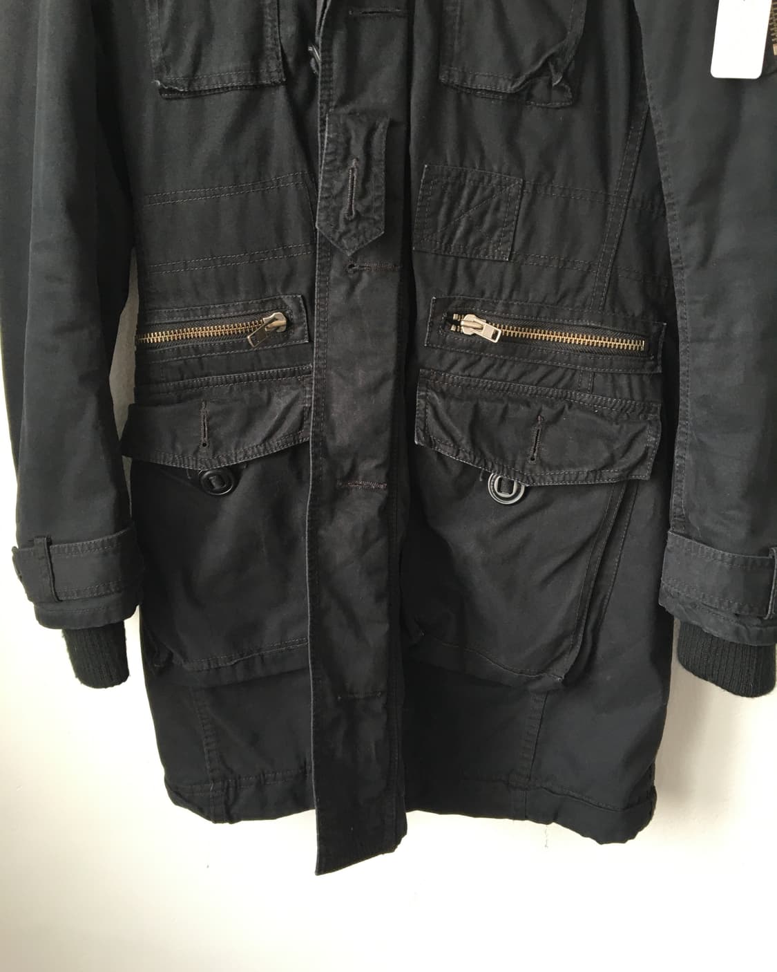 Fake fur hood high neck filed jacket 상품이미지5