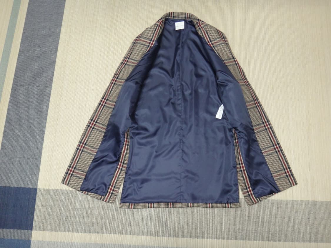 (55size) 잇미샤 울 체크 브라운 코트ITIBYHC991 상품이미지7