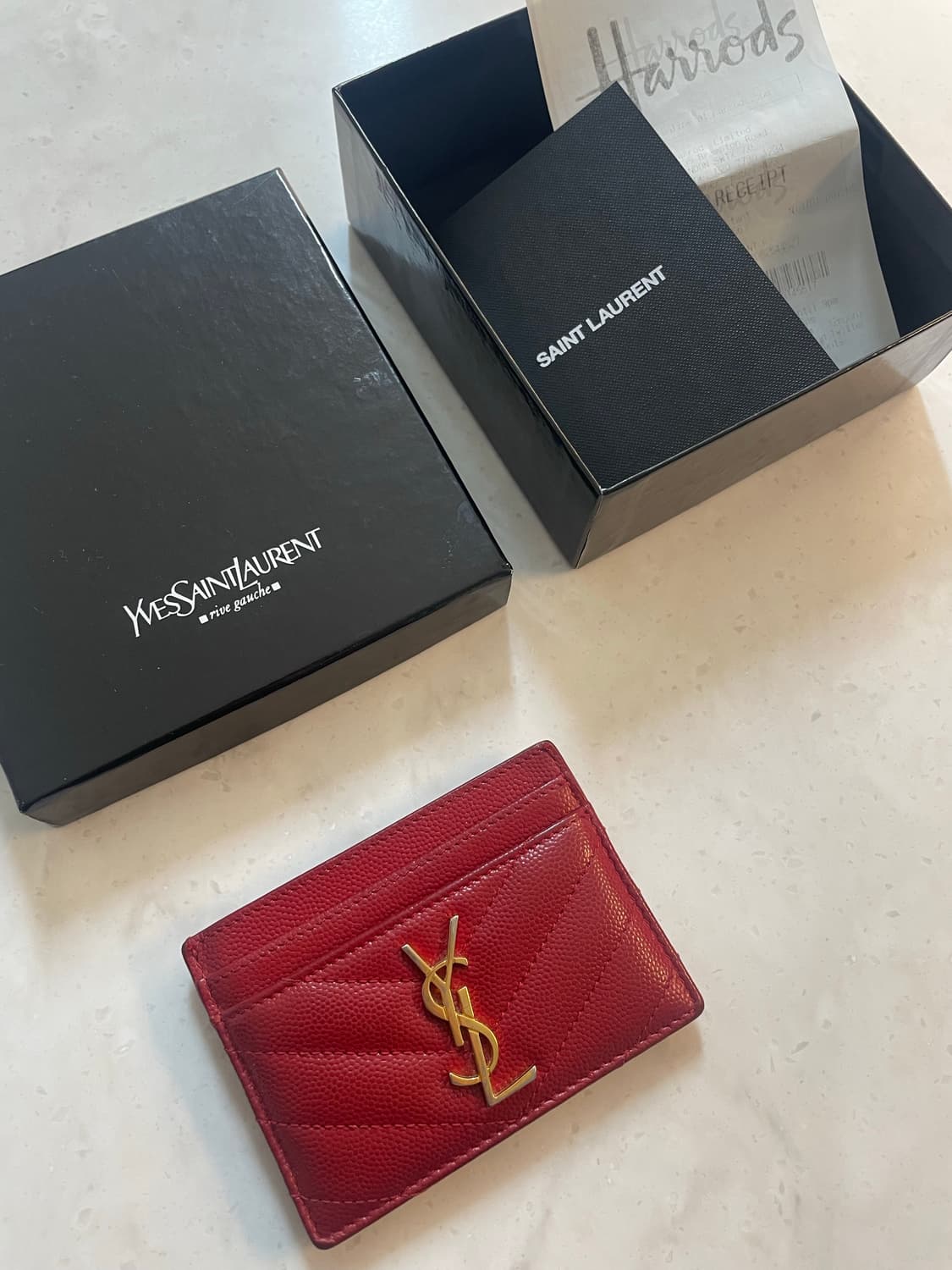 입생로랑 마틀라세 카드지갑 레드 정품 상품이미지2