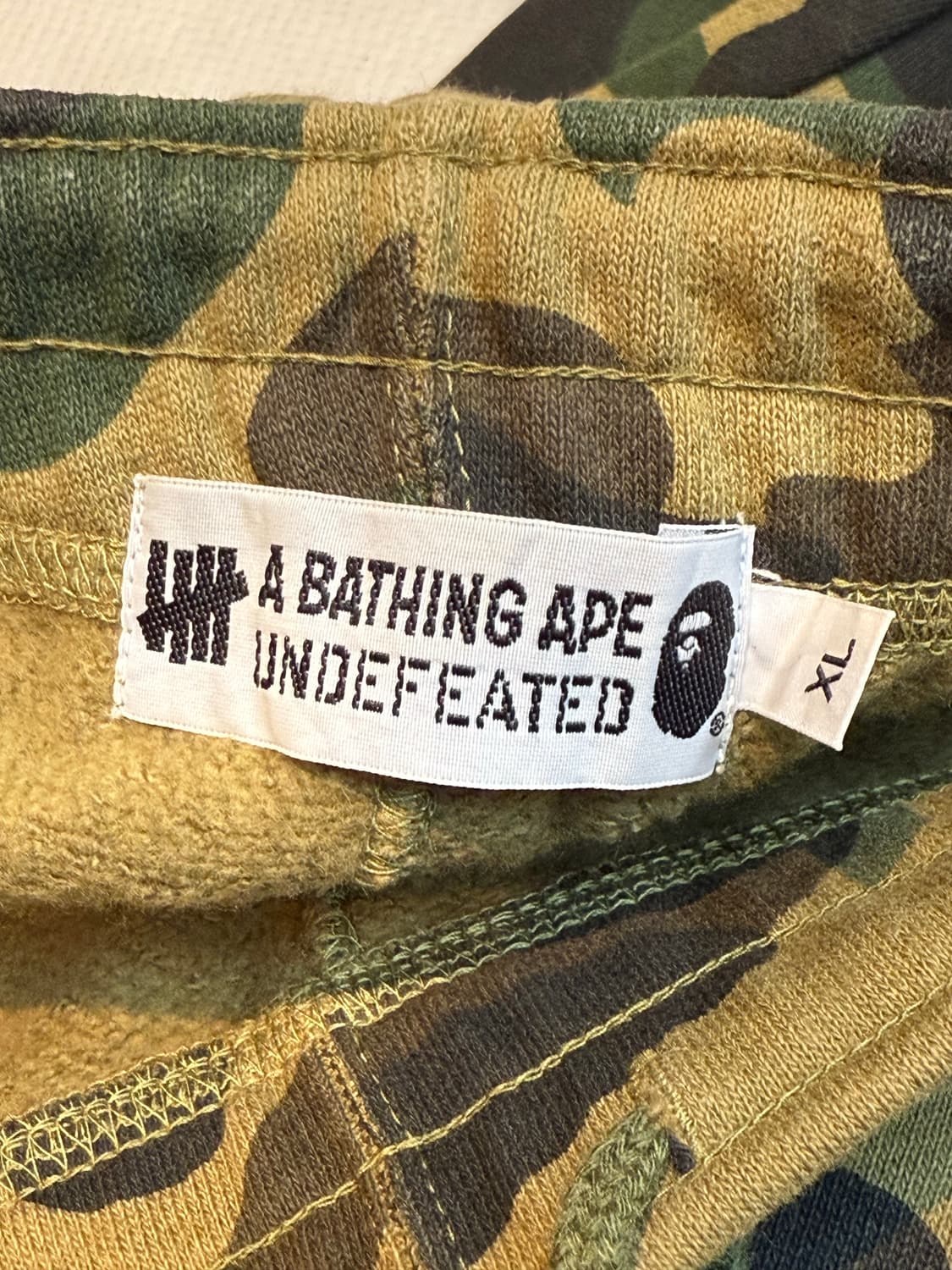BAPE 베이프 언디핏 카부토 퍼스트 카모 녹계 팬츠 상품이미지6