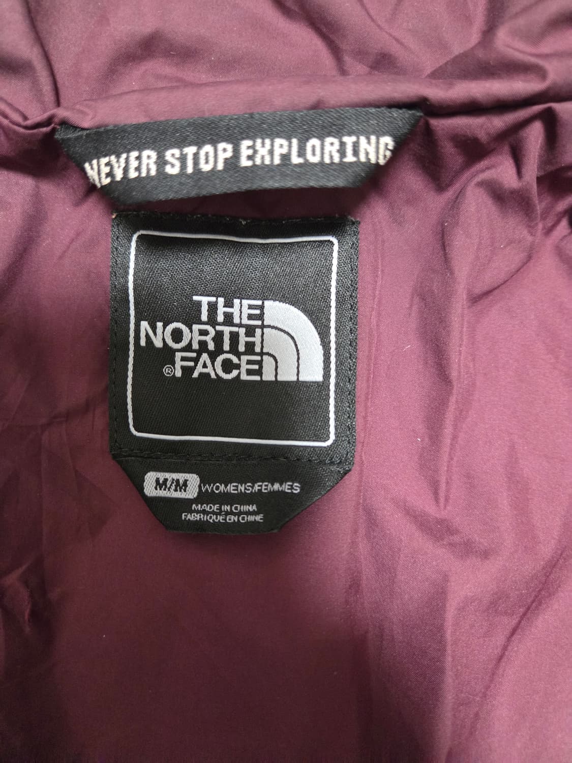 노스페이스 버건디 구스다운 숏패딩 상품이미지10