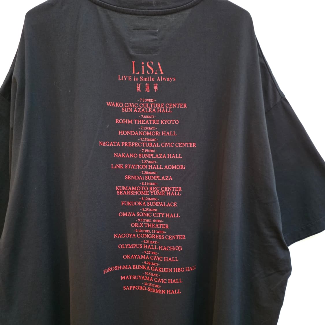 Lisa 공식투어 티셔츠 귀멸의 칼날 메인테마 빅사이즈 상품이미지4