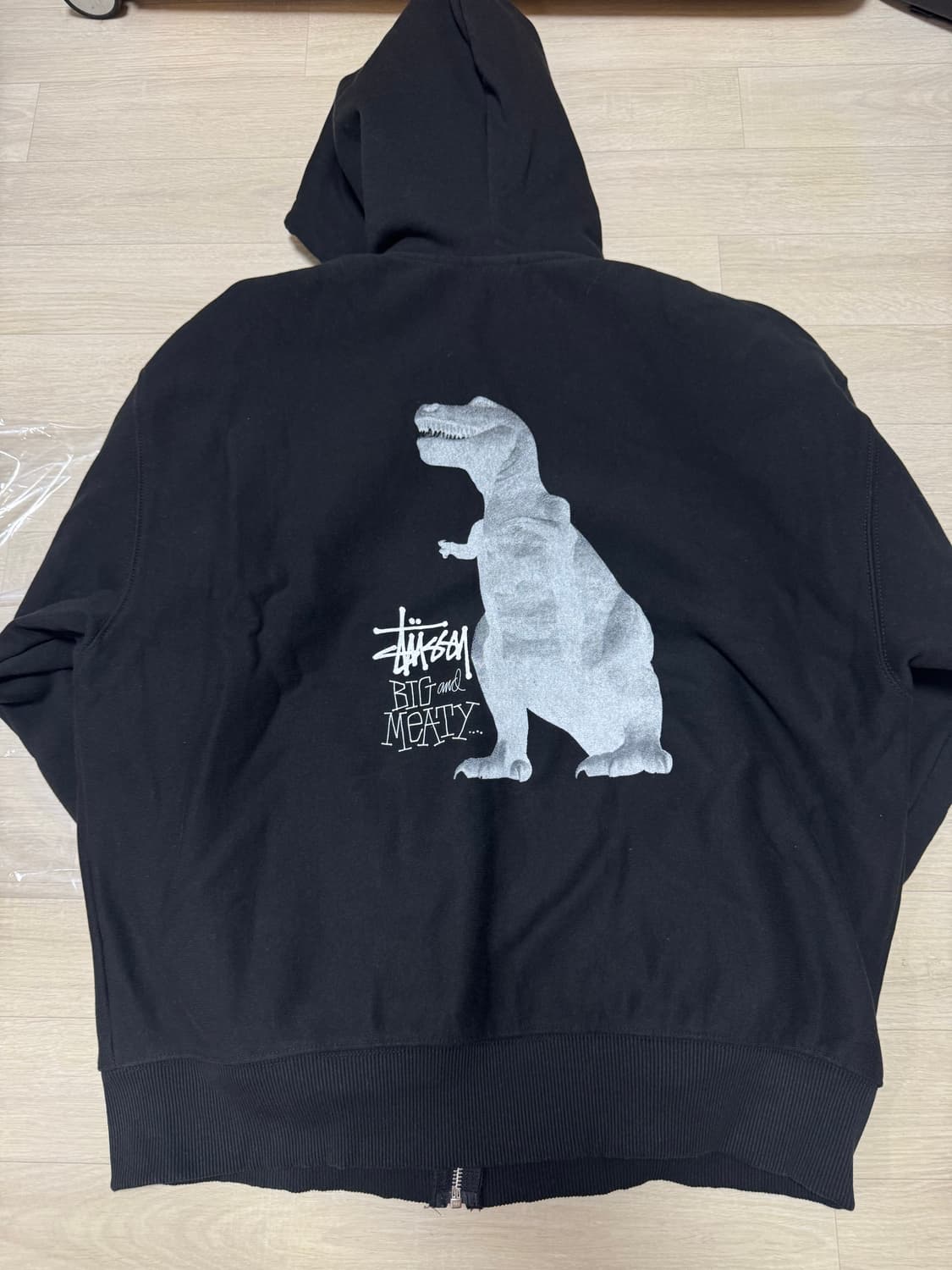 [L] 스투시 빅 앤 미티 집 후드집업 블랙 상품이미지1