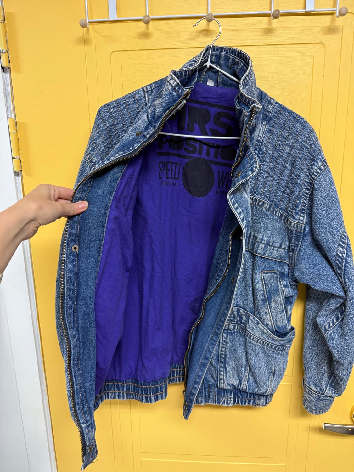Usa denim bomber jacket 상품이미지5