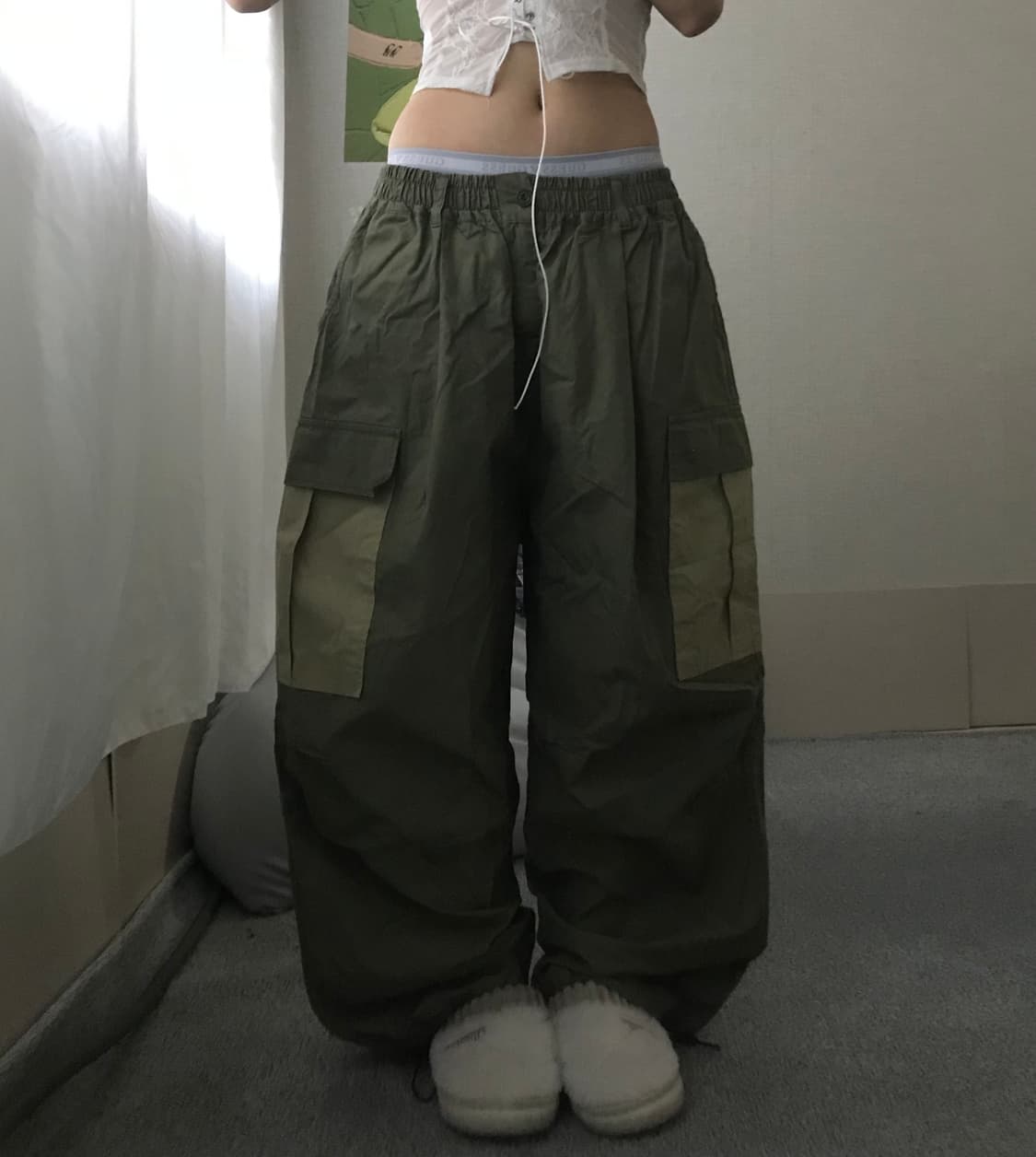 빈티지 와이드벌룬핏 카고팬츠 상품이미지1