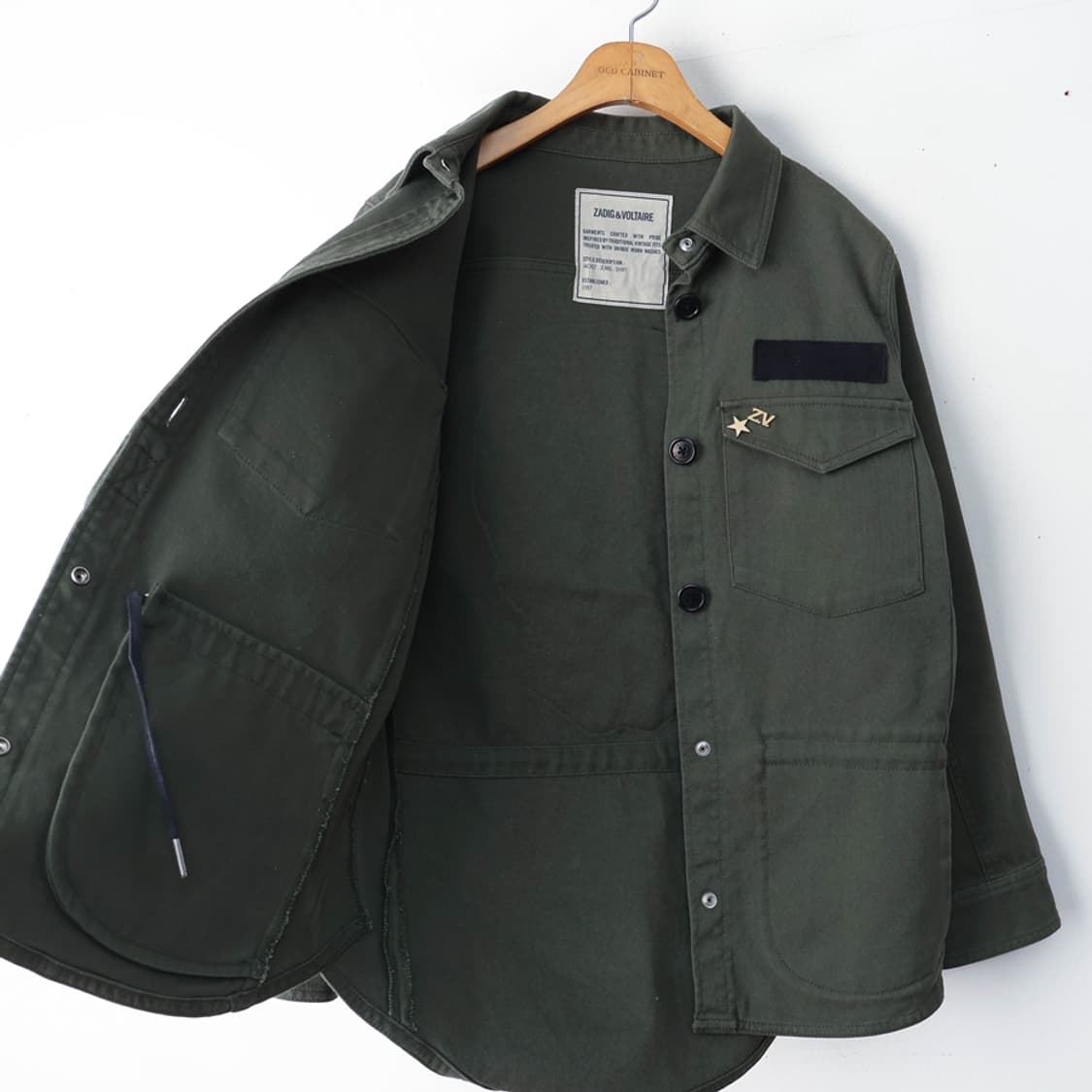 슬림55/쟈딕앤볼테르 스컬 자수 밀리터리 자켓 상품이미지7