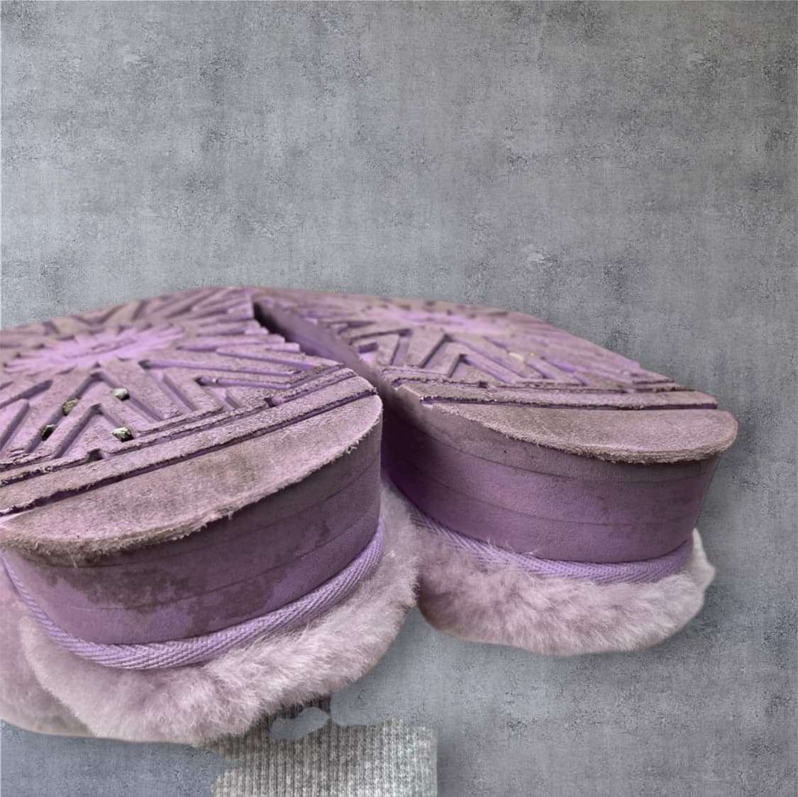 어그 Ugg 디스케트 라벤더 퍼플 퍼 굽 슬리퍼 EU37 상품이미지10