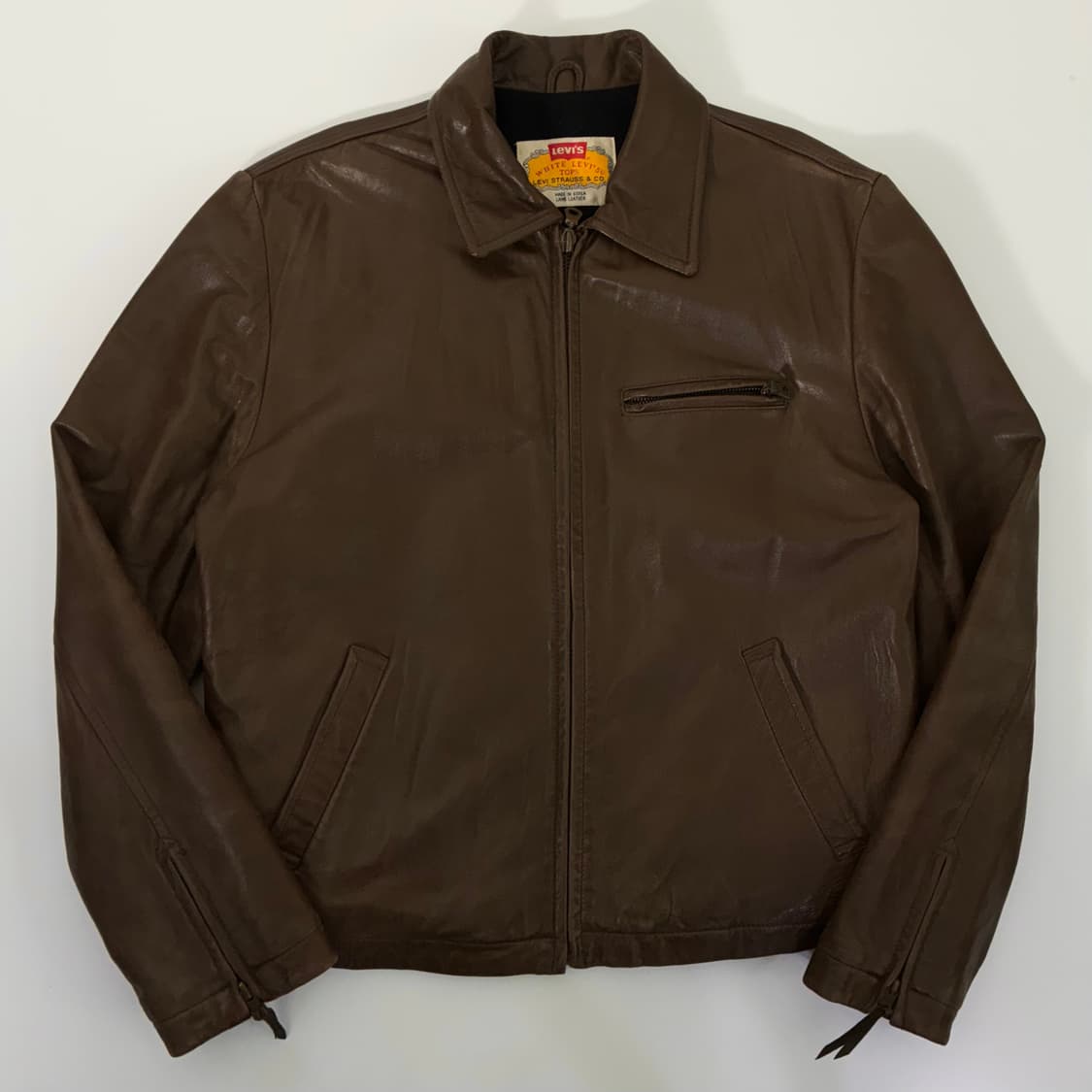 Levi's  리바이스 90,s 램스킨 바이커 레더자켓 상품이미지2