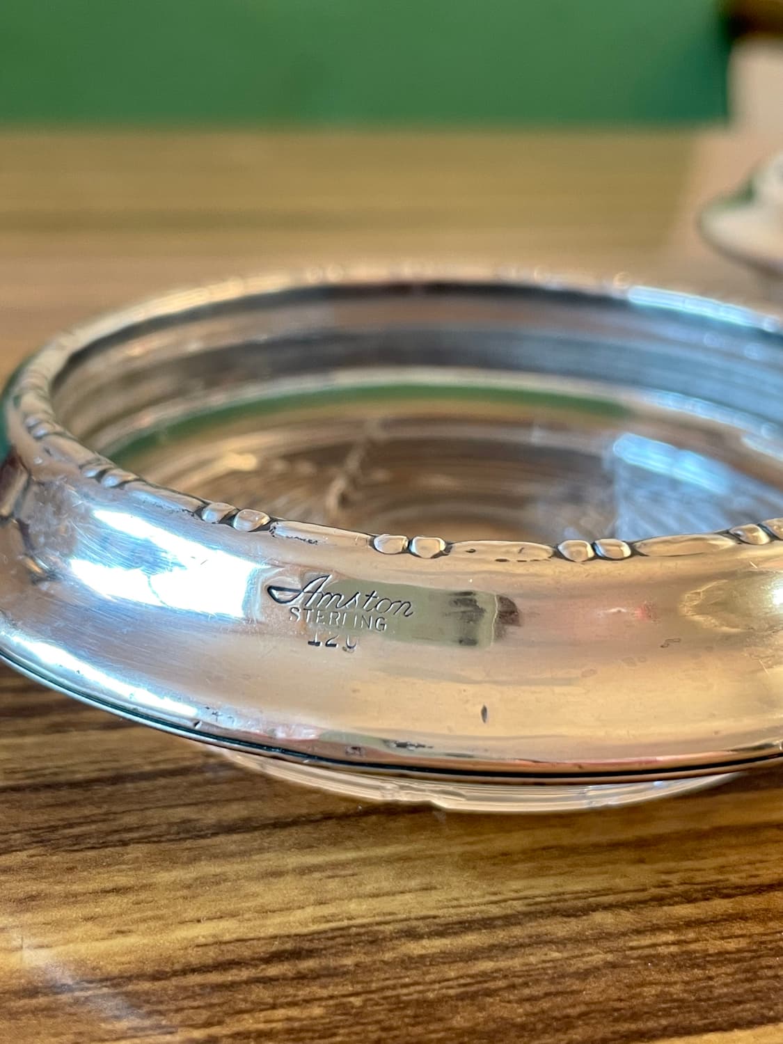 [앤틱 실버웨어] 빈티지 Amston 925 스털링실버 크리스탈 코스터 상품이미지8