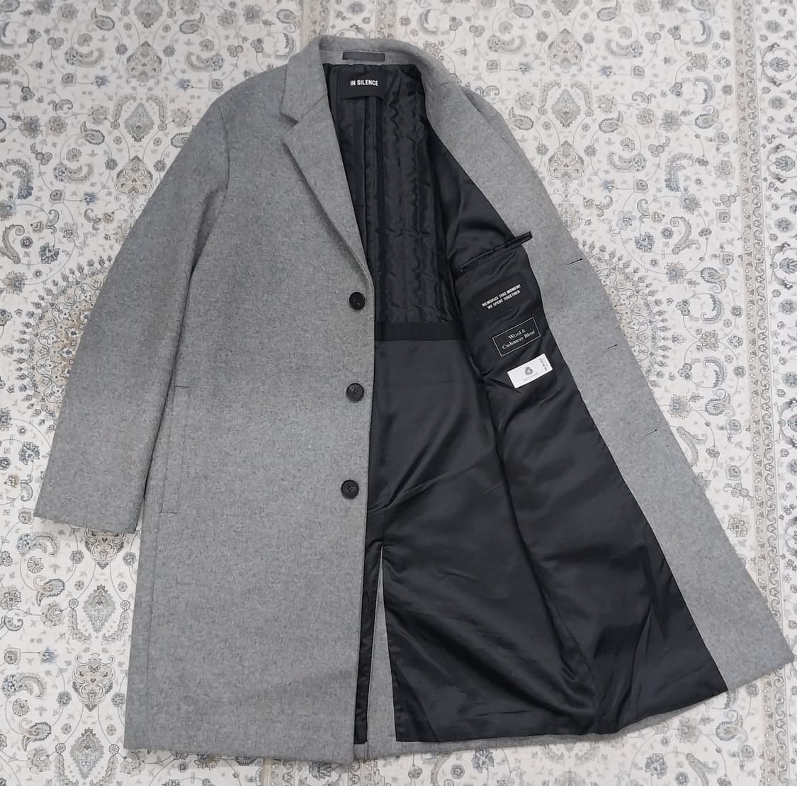 인사일런스 캐시미어 울 블랜드 체스터필드 코트 S (크게나옴) 상품이미지2