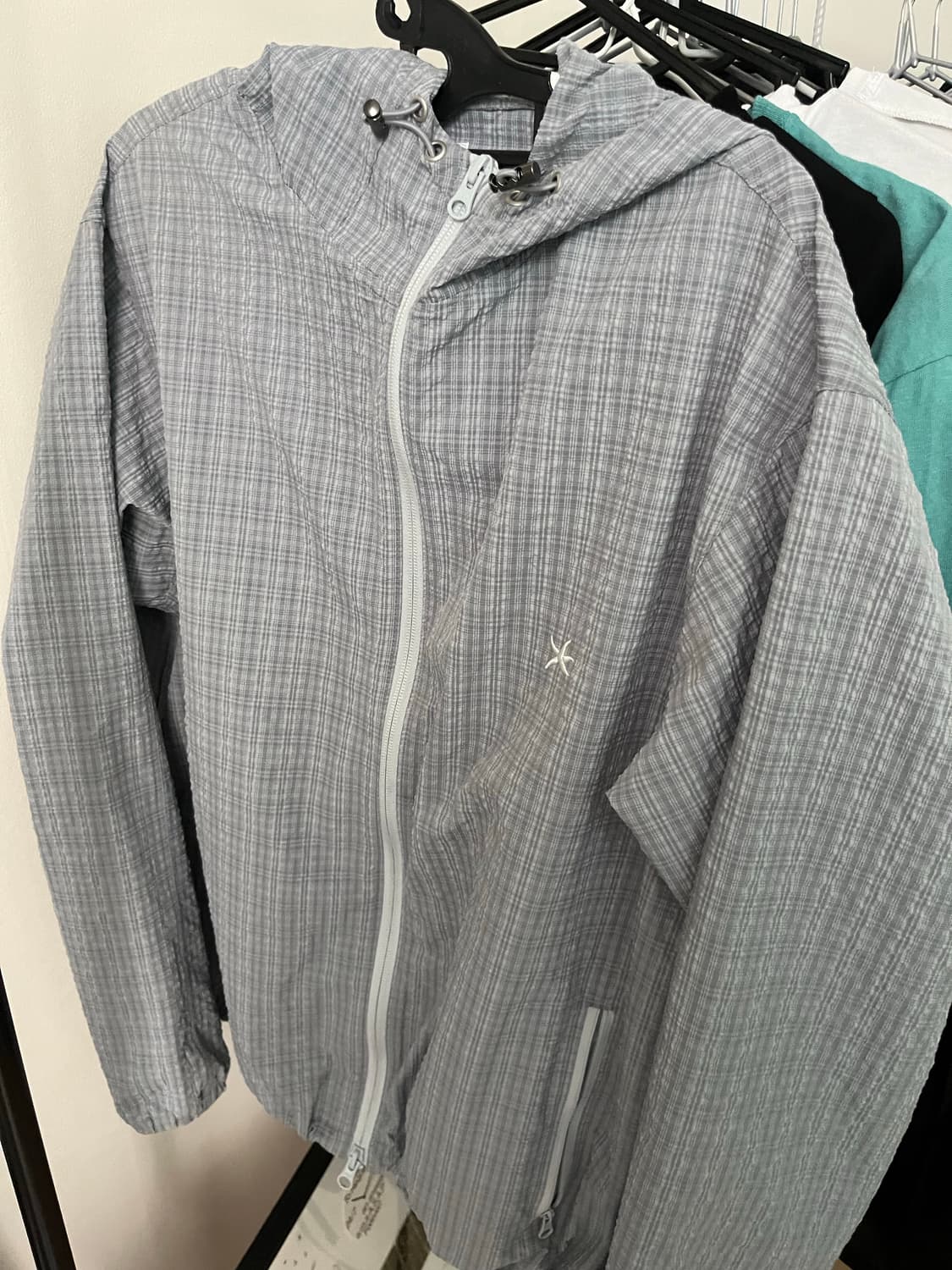 더콜디스트모먼트 바람막이 s 스카이블루 check windstopper 상품이미지3