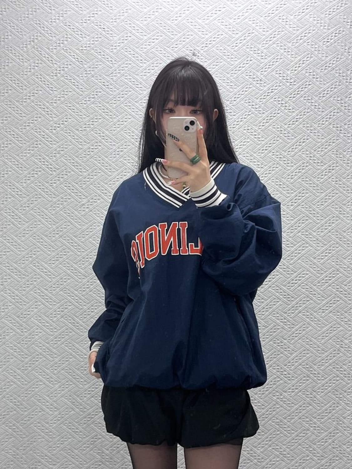 챔피온 90s 올드스쿨 일리노이주 오버핏 웜업 바람막이 C10669 상품이미지1