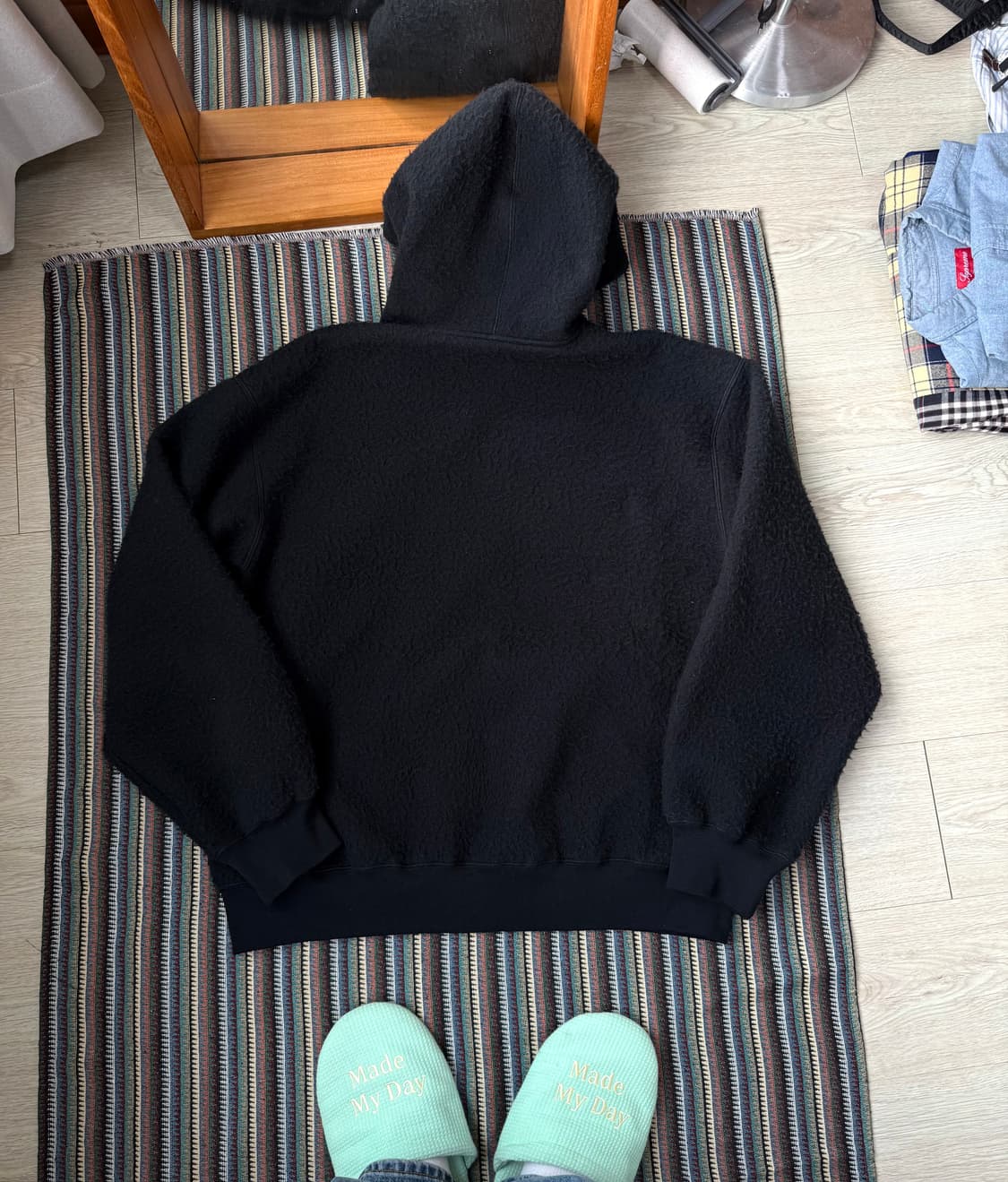 슈프림 필드 모헤어 후드집업 상품이미지3