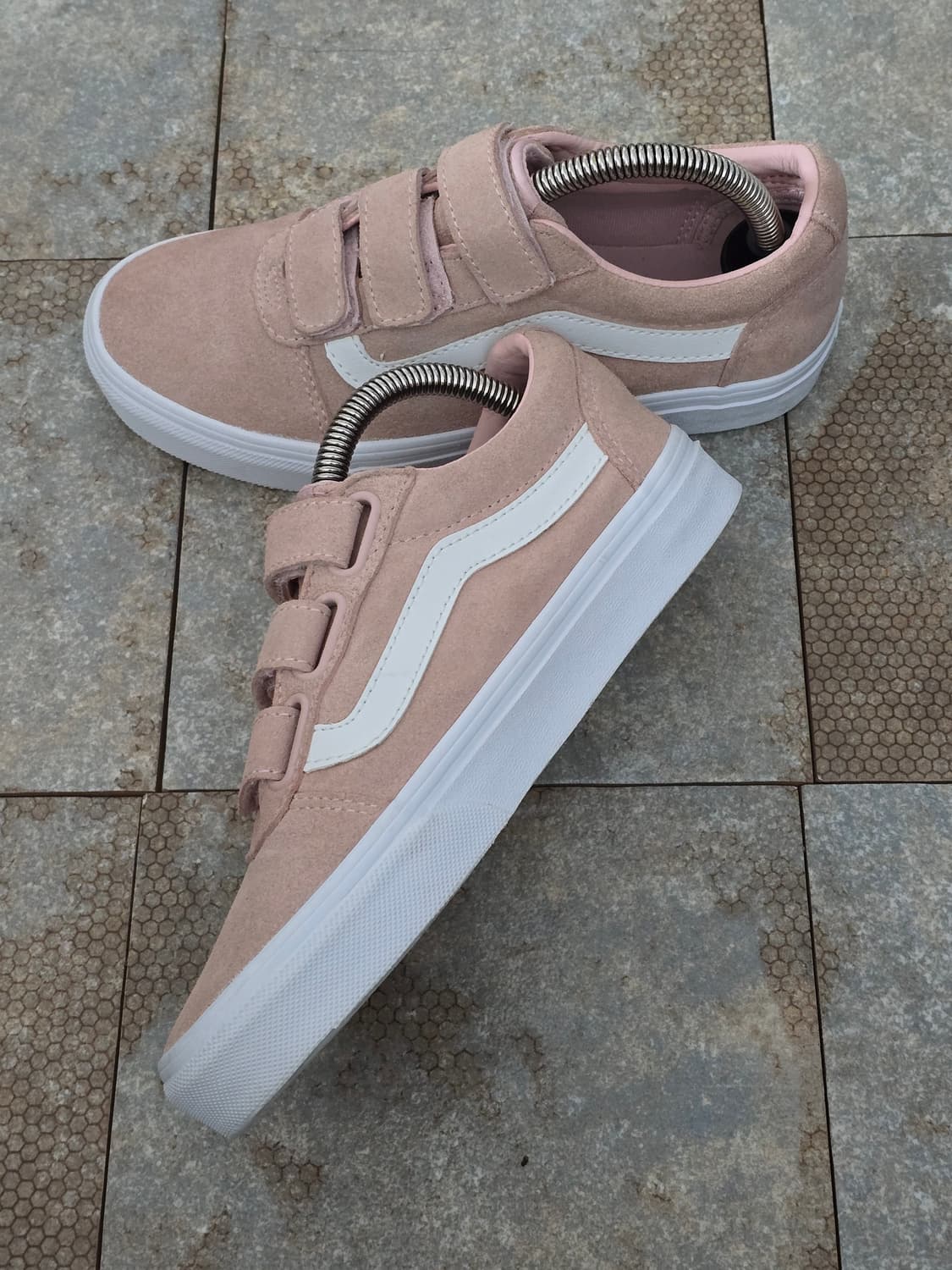 (225)반스 올드스쿨 벨크로 핑크  상품이미지5