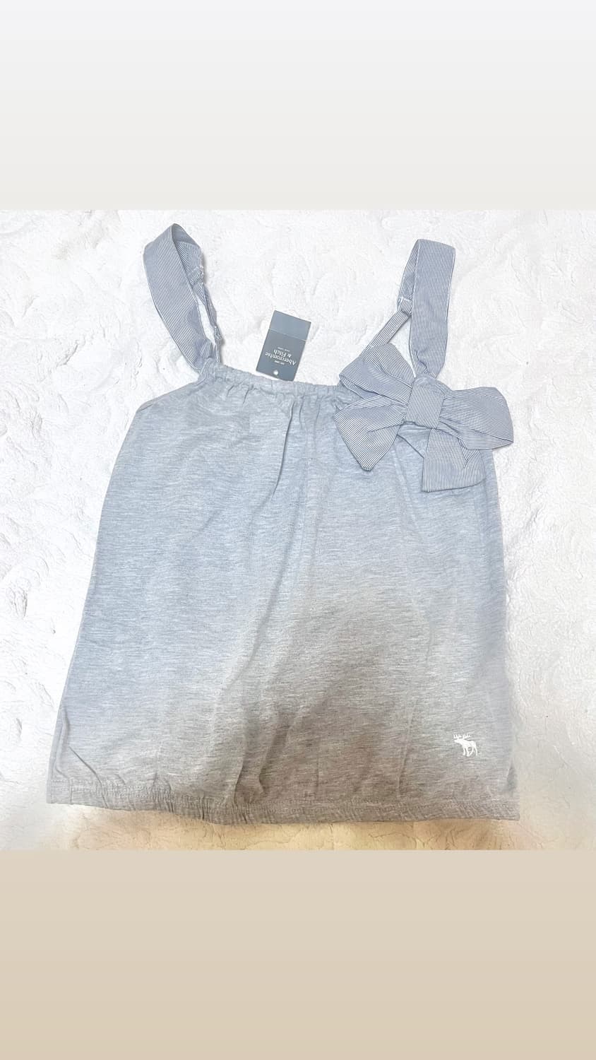 아베크롬비 빈티지 그레이 체크리본 나시 텍O 히메깔 핀터레스트 상품이미지1