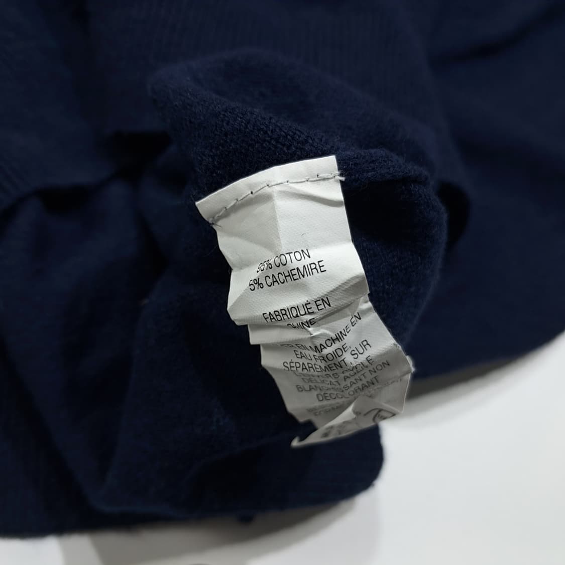 CL279 L 엘엘빈 00s 코튼 캐시미어 V넥 네이비 니트 스웨터 상품이미지5