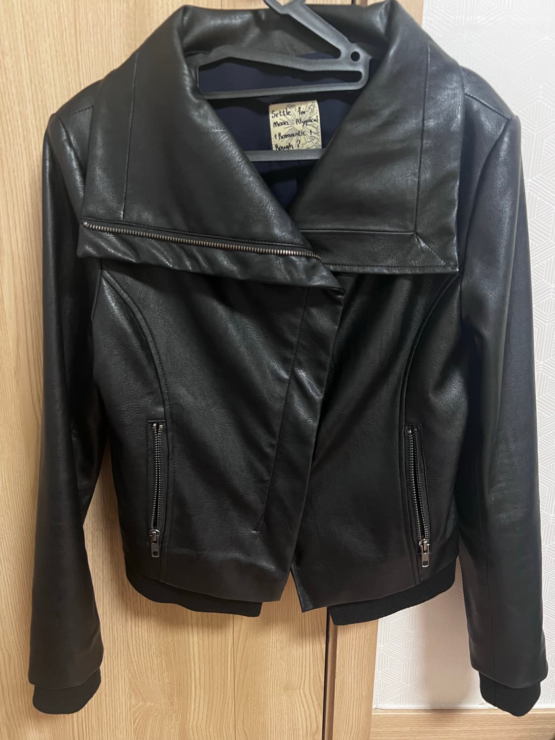 settle for moon 레더 자켓 블랙 m 상품이미지4