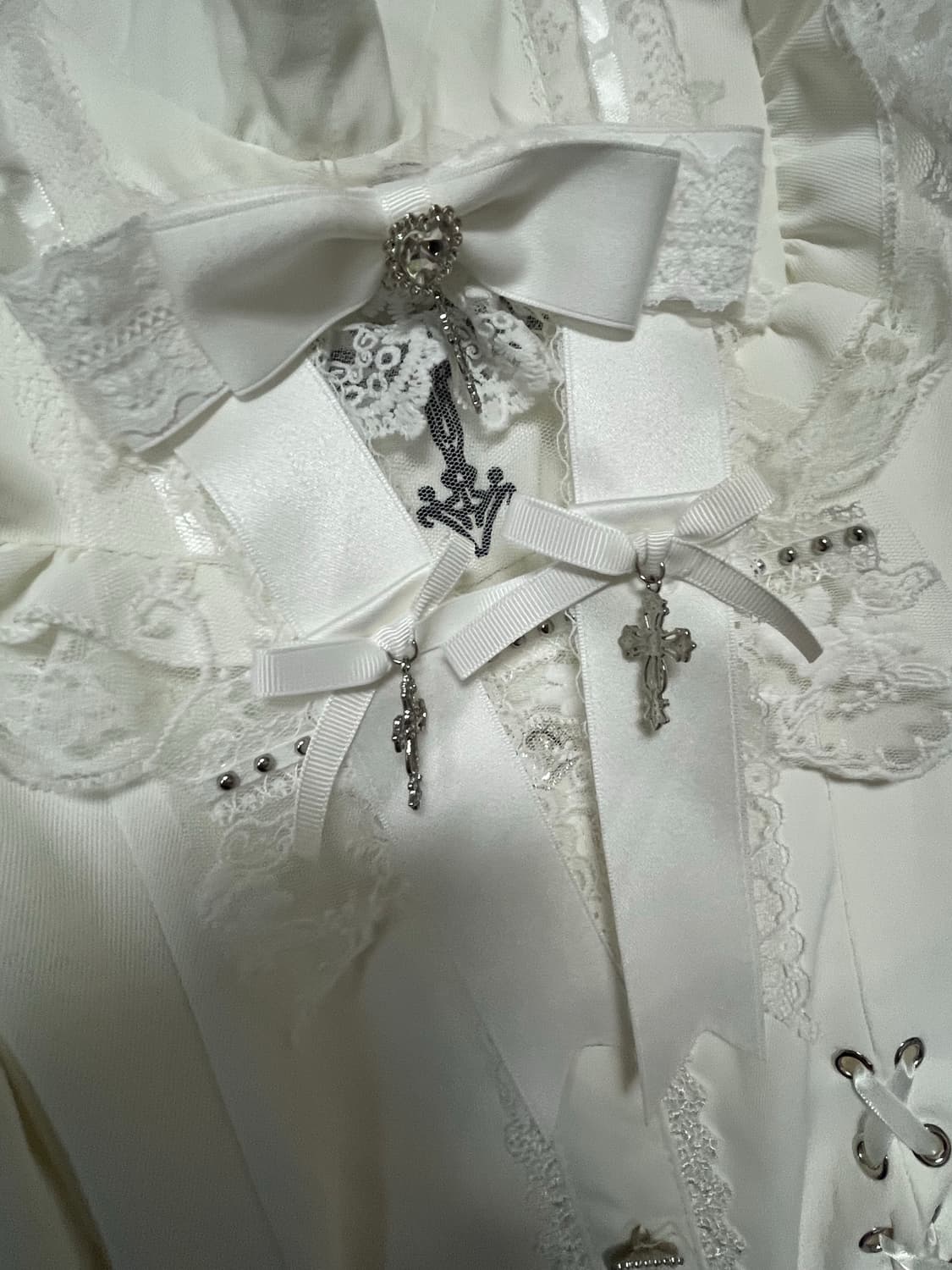 지뢰계 생 화이트 원피스 상품이미지4