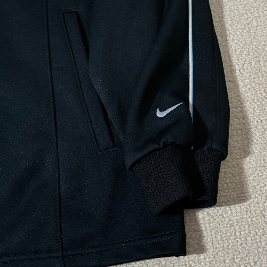 나이키 일본빈티지 네이비 스카이블루 스몰로고 져지 상품이미지4