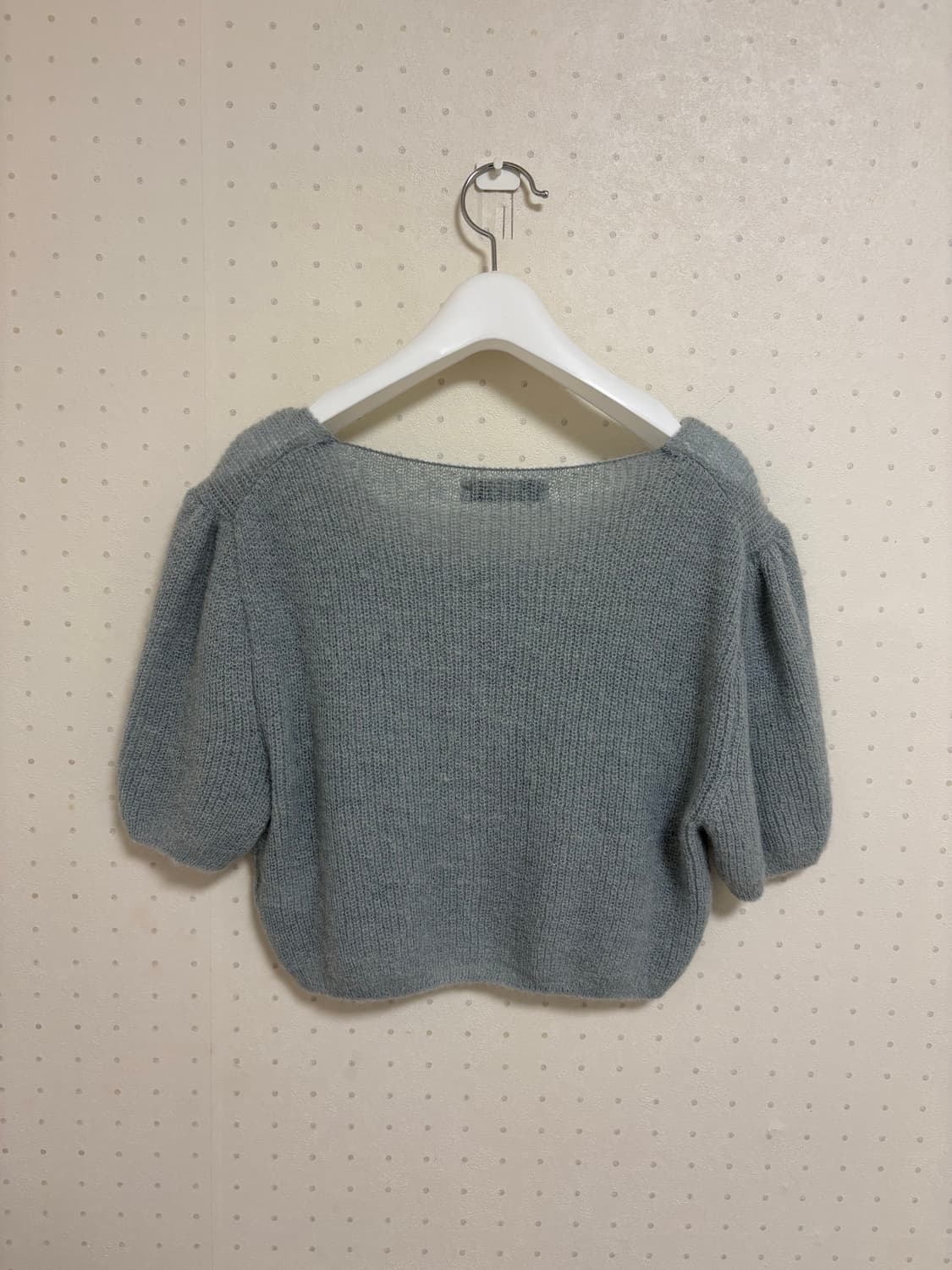 아모멘토 알파카크롭가디건_민트 판매/실착1회 상품이미지5