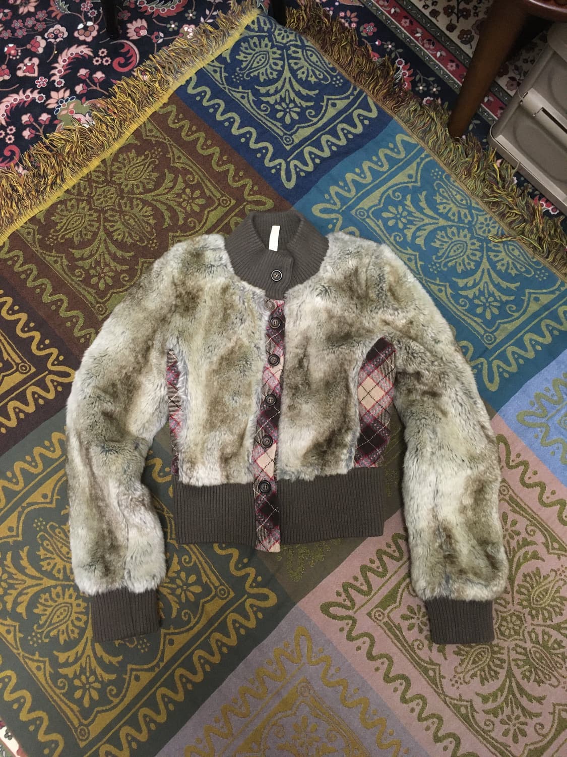 vintage ash brown fur jacket 상품이미지2