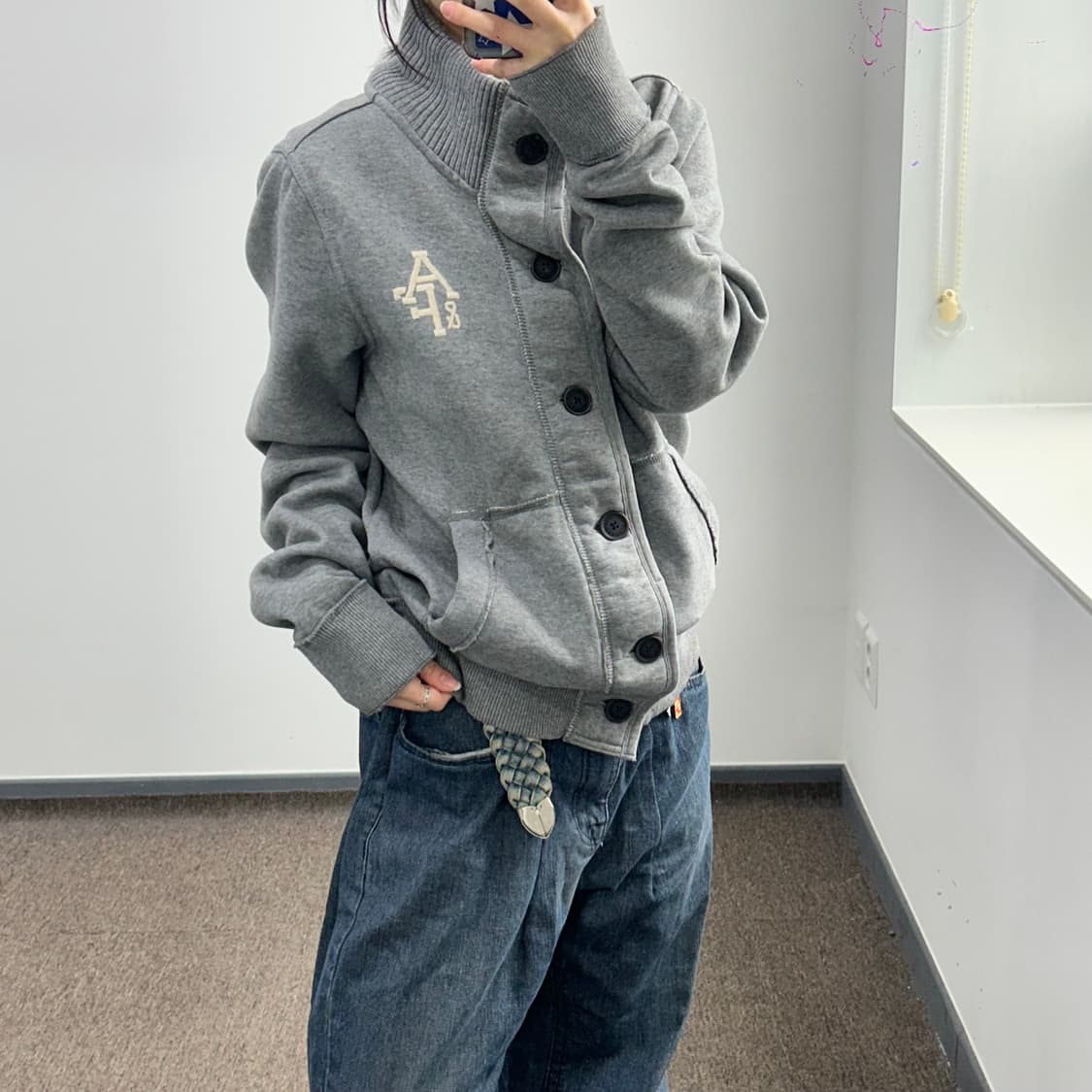 Abercrombie 아베크롬비 하이넥 버튼업 코튼 자켓 상품이미지2