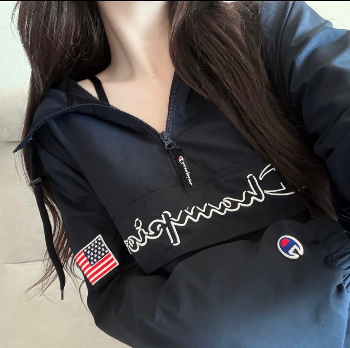 아디다스 벨벳 투웨이 블랙 져지 + 챔피온 아노락 합배 결제창 상품이미지2