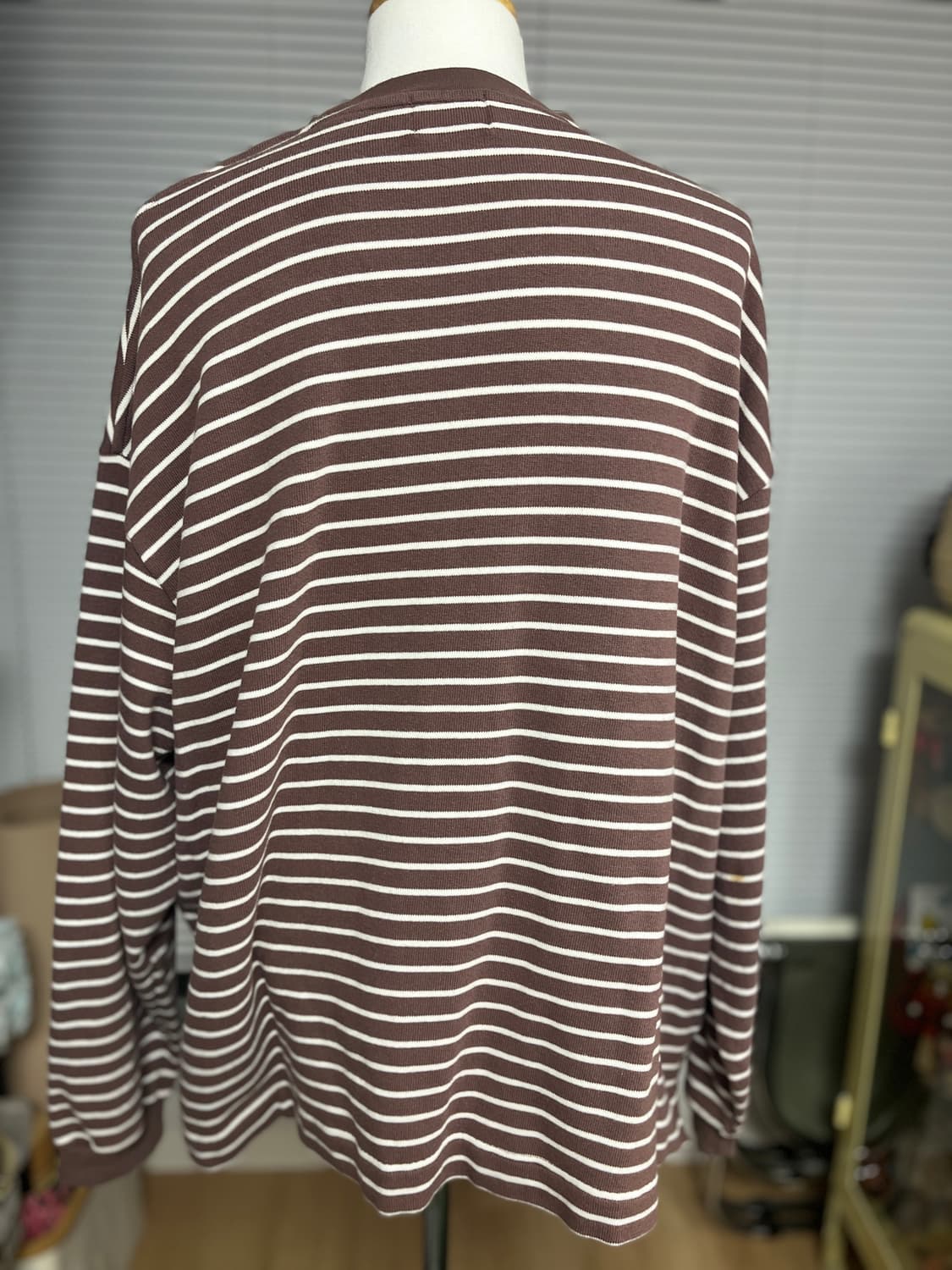 EVCON 에비콘 스트라이프 나그랑 오버핏 롱슬리브 3 상품이미지4