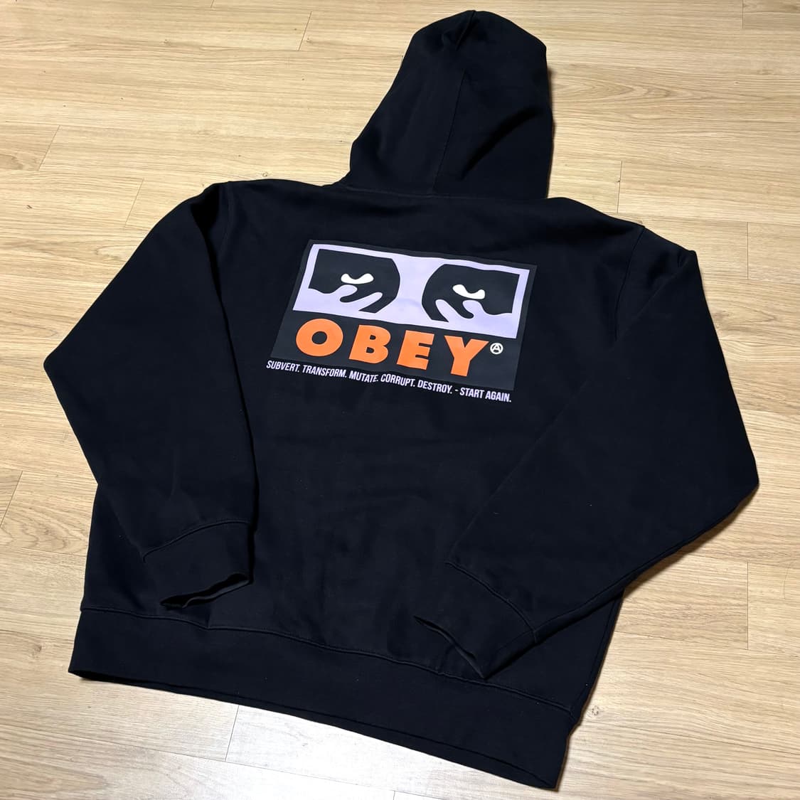 오베이 프리미엄 서번트 후디 후드티 블랙 상품이미지7