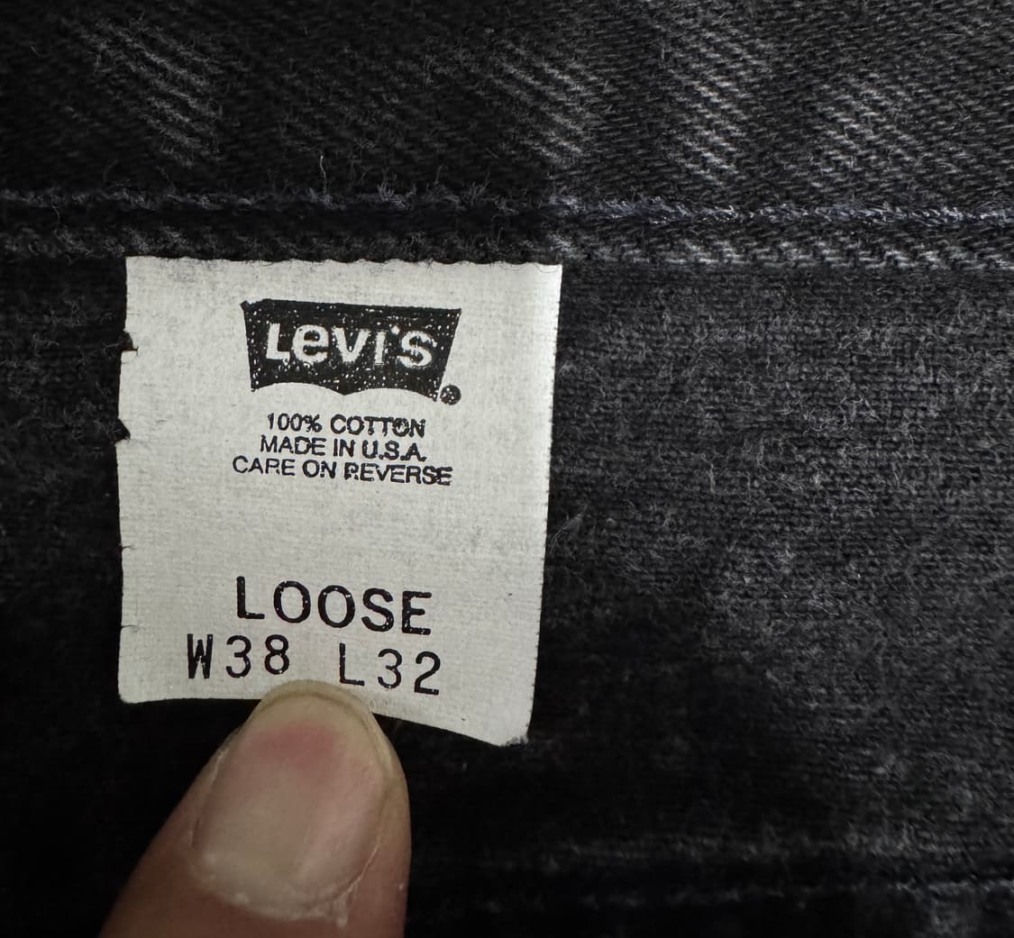 [90s/USA] 리바이스 545 블랙 블랭크탭 (38x32) 상품이미지4