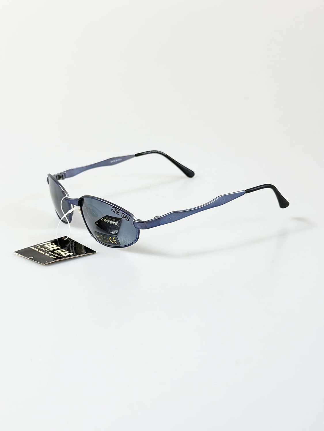 90s FIRE GAS 블루 메탈릭 오벌 프레임 빈티지 선글라스 상품이미지3