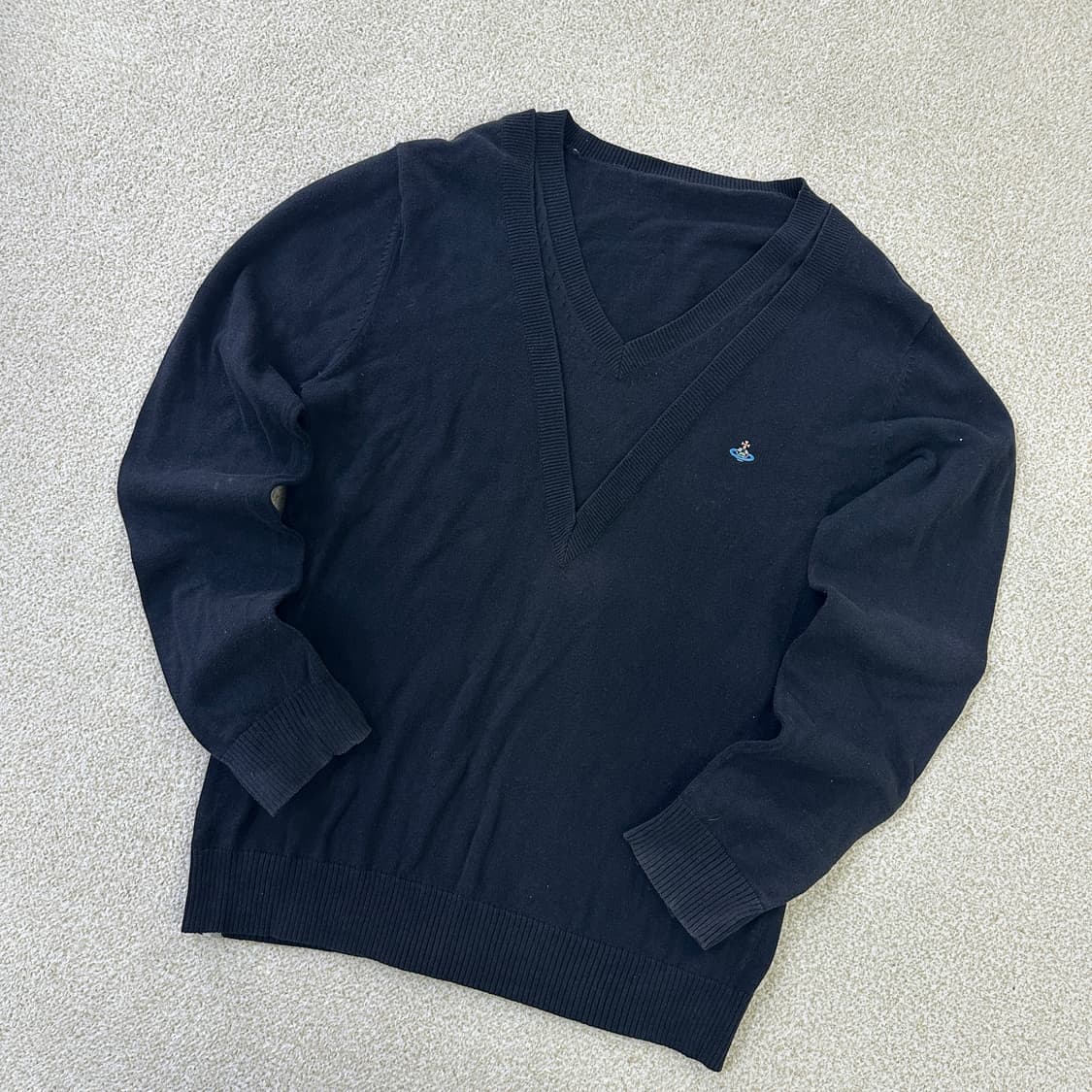 실측확인 네이비 브이넥0320D 상품이미지1