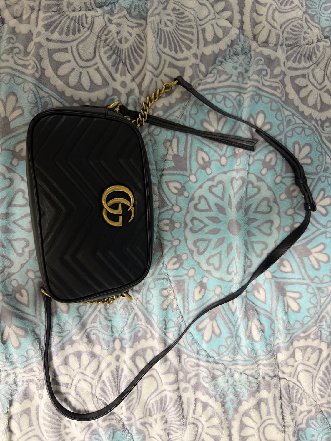 구찌 마몬트 마틀라세 블랙 체인백 상품이미지1