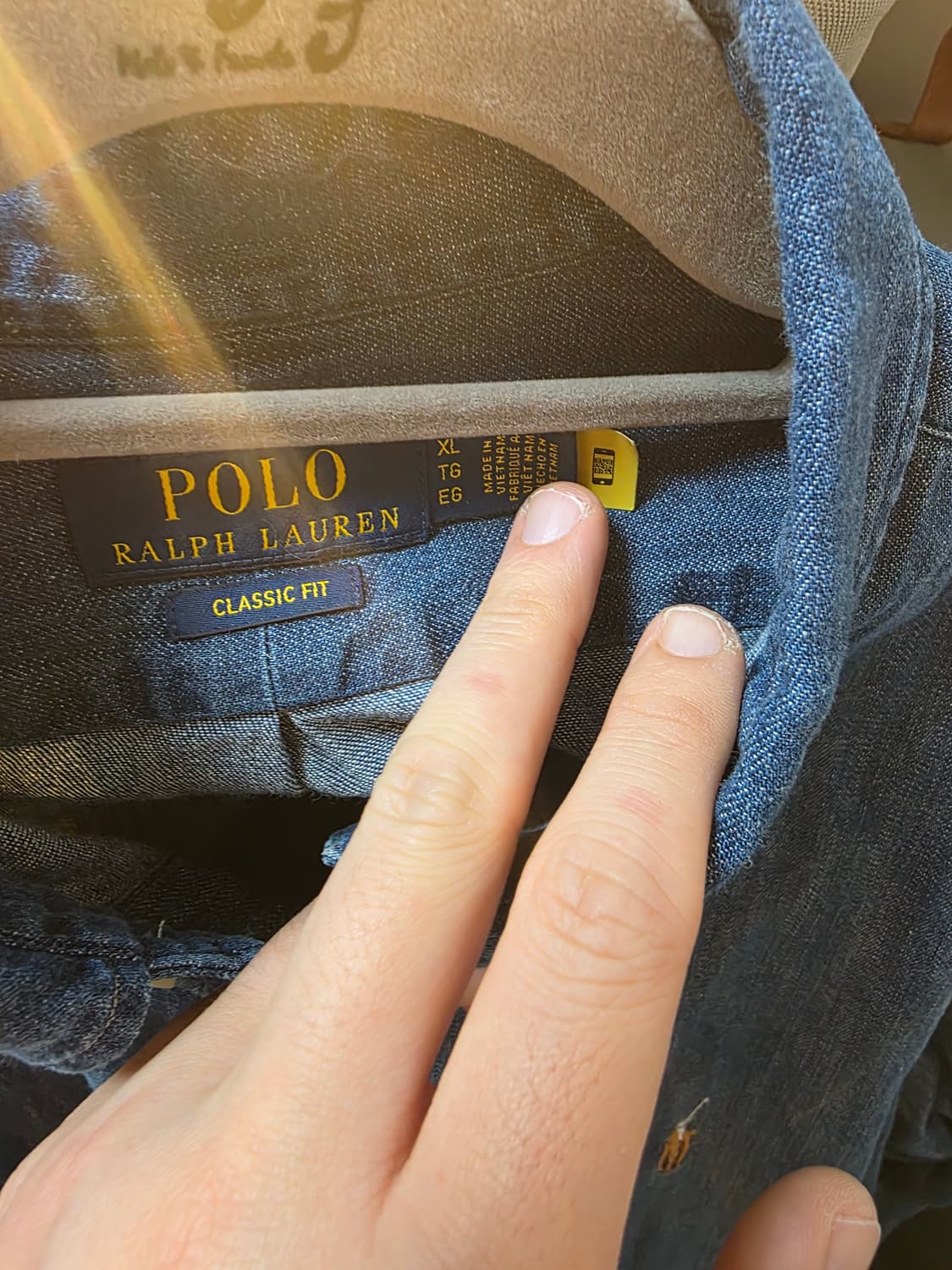 폴로 진청 데님 셔츠 XL 상품이미지3