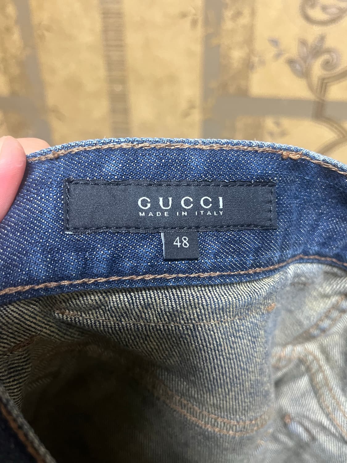 (GUCCI) 아카이브 크레스트 로고 자수 데님 상품이미지9