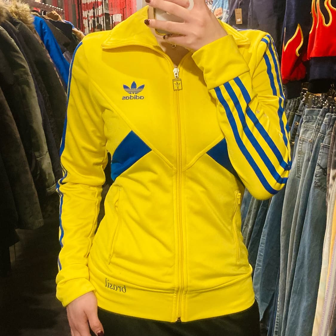 [IM]아디다스 브라질 트랙탑져지 옐로우 블루 상품이미지2