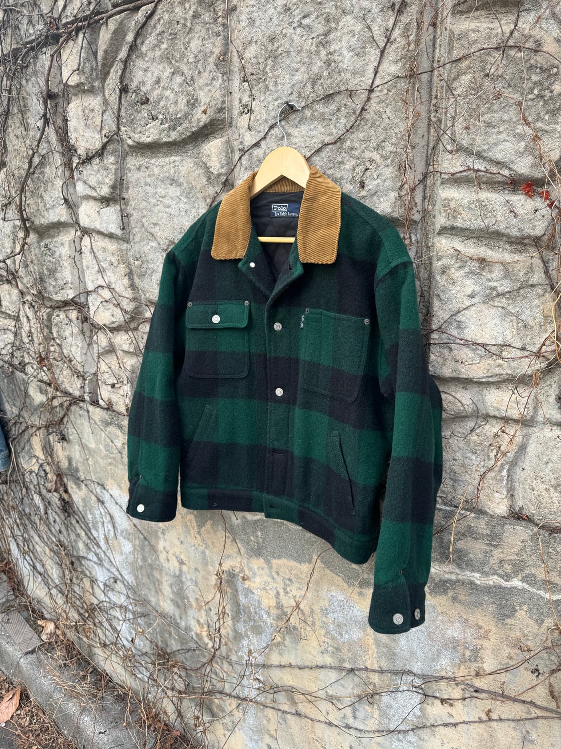 90s 폴로 랄프로렌 빈티지 덩가리 버팔로 체크 울 자켓 상품이미지3