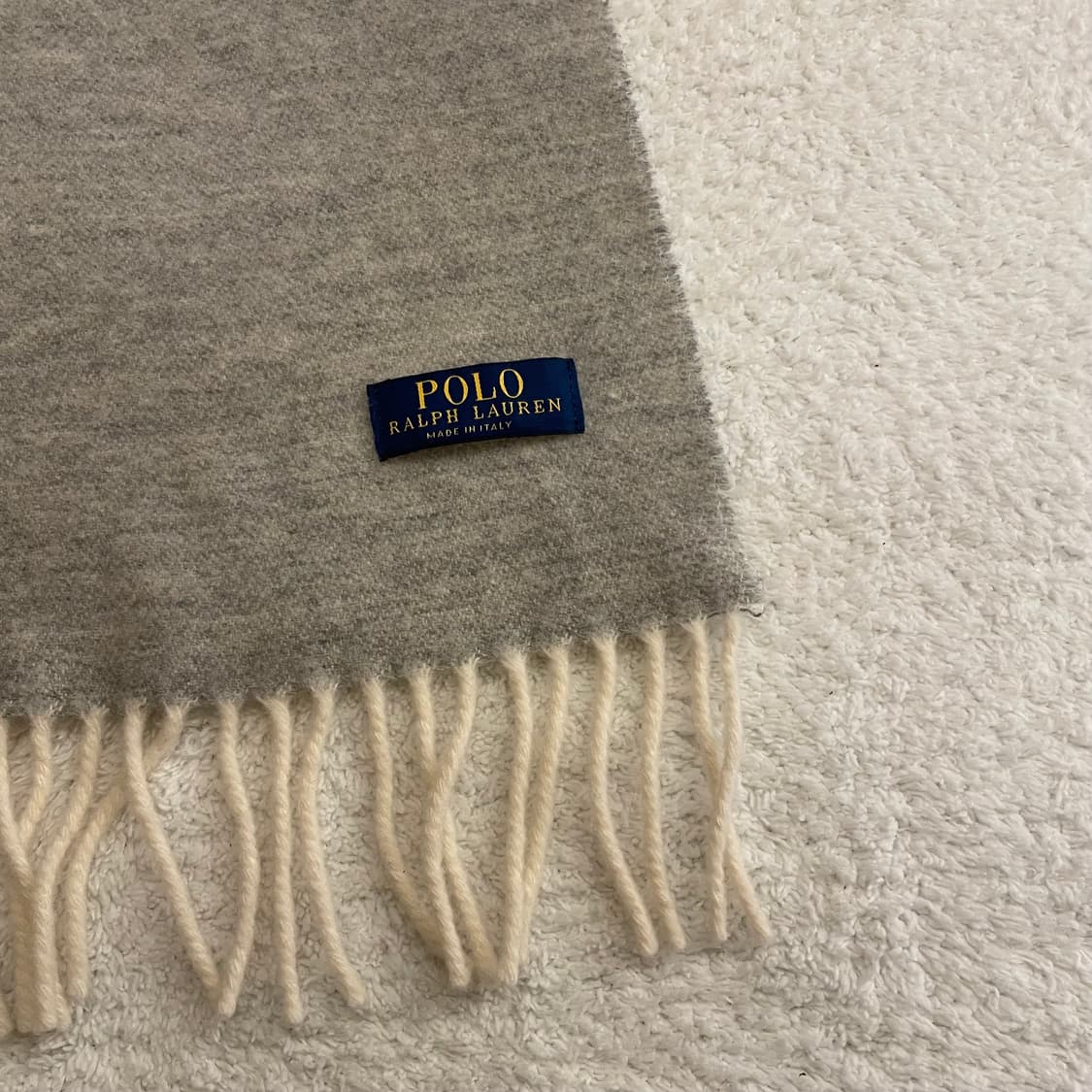 폴로 화이트그레이 머플러 상품이미지1