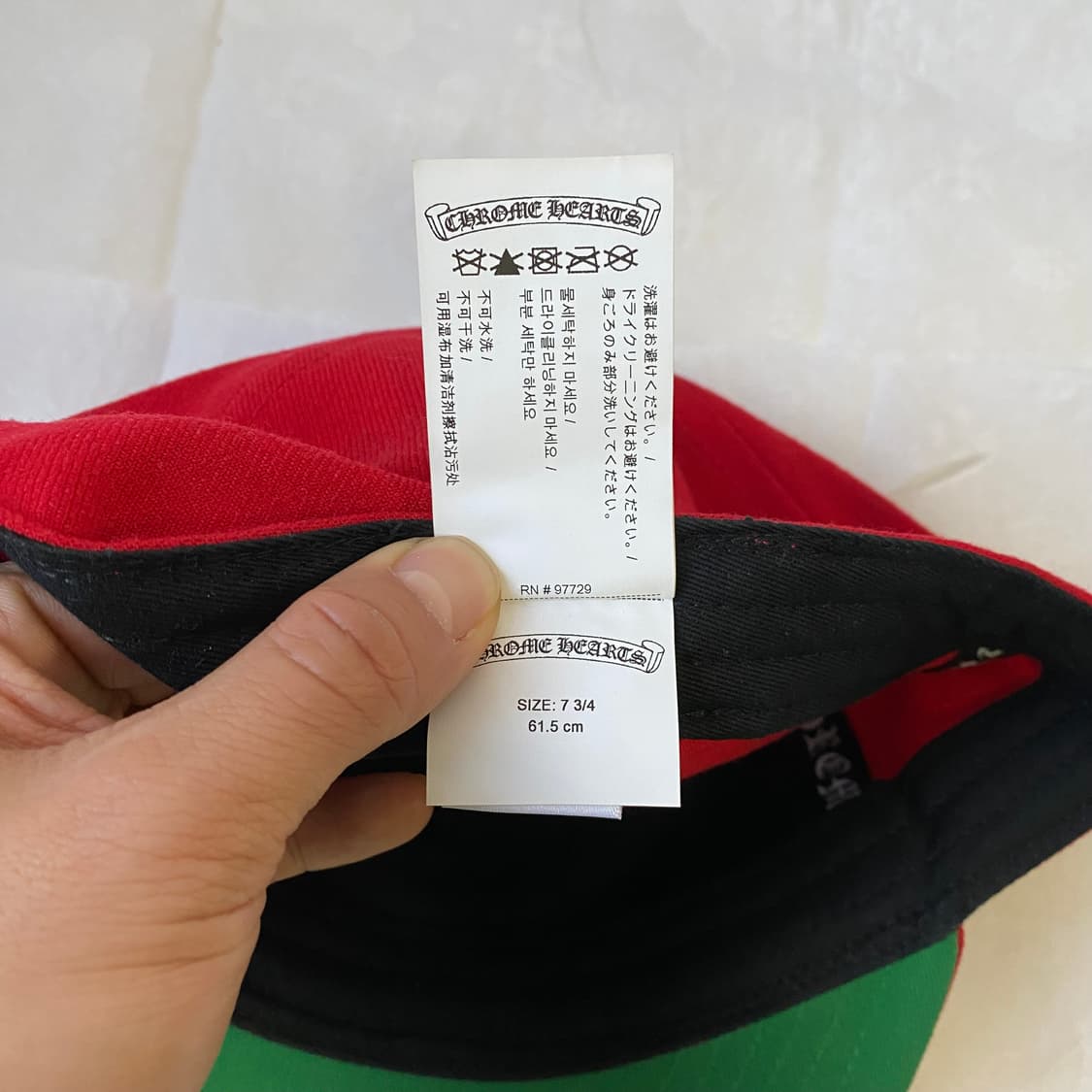 [7 3/4 61.5CM] 크롬하츠 하트 로고 자수 볼캡 레드 상품이미지9