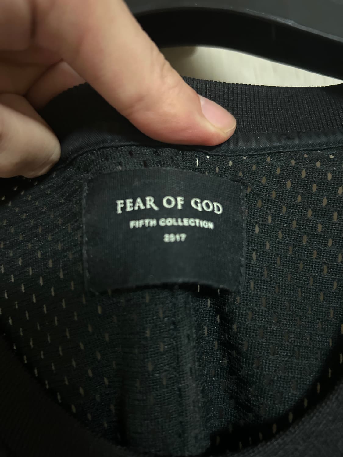 피어오브갓 5th 블랙  메쉬 민소매 티셔츠 상품이미지3