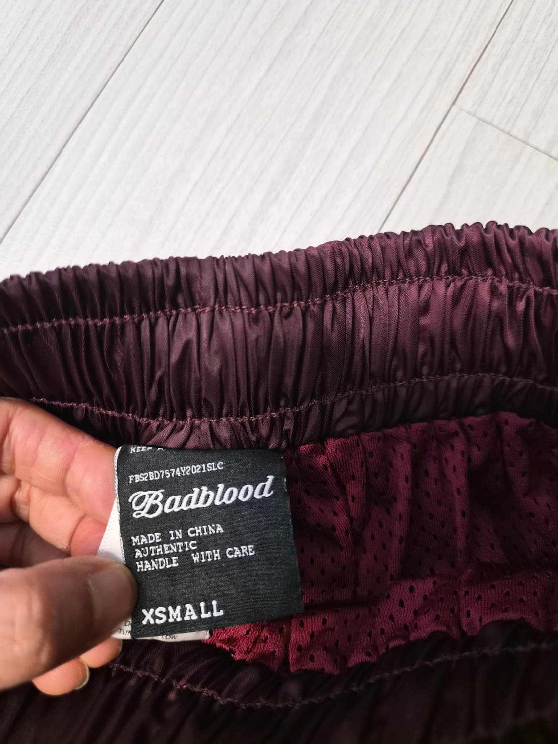 [배드블러드] 아틀레틱 사틴 와이드 조거 팬츠 (X-SMALL) 상품이미지4