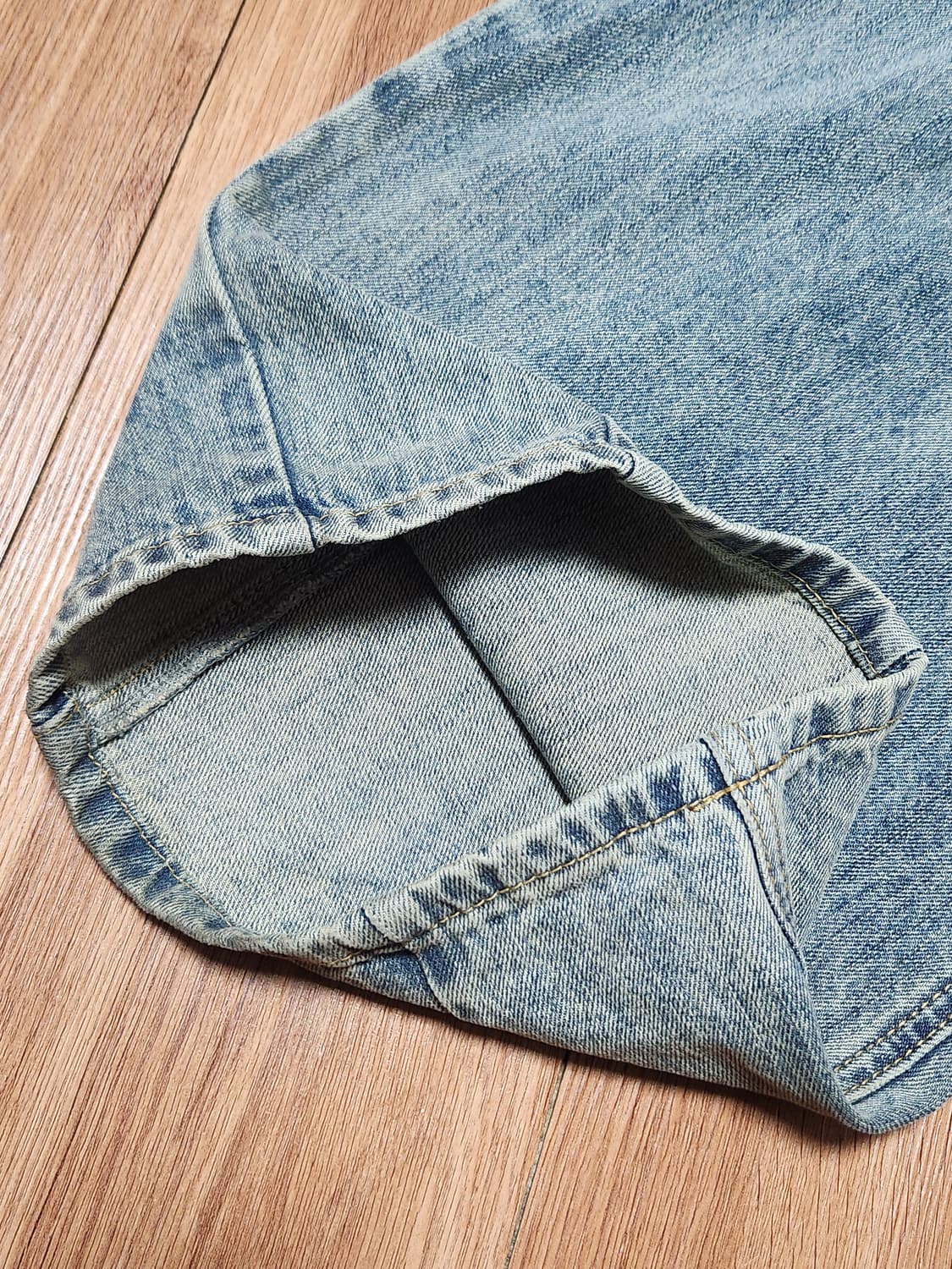 인템포무드 레이지보이 벌룬핏 데님_페이디드블루 상품이미지3