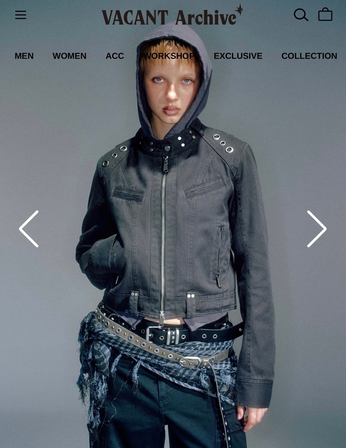 베이컨트아카이브 Lewis rider eyelet jacket 상품이미지1