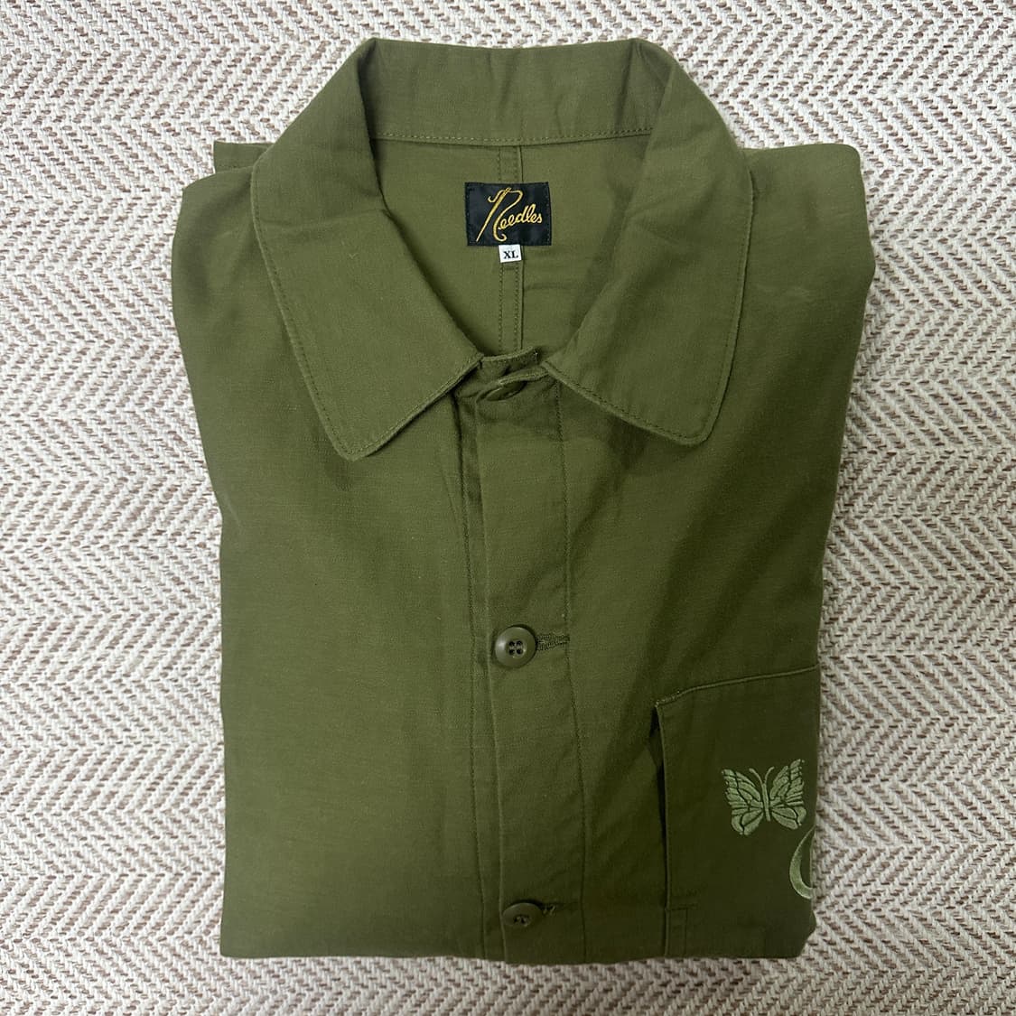 NEEDLES X HIDDEN over shirt jacket green 상품이미지3