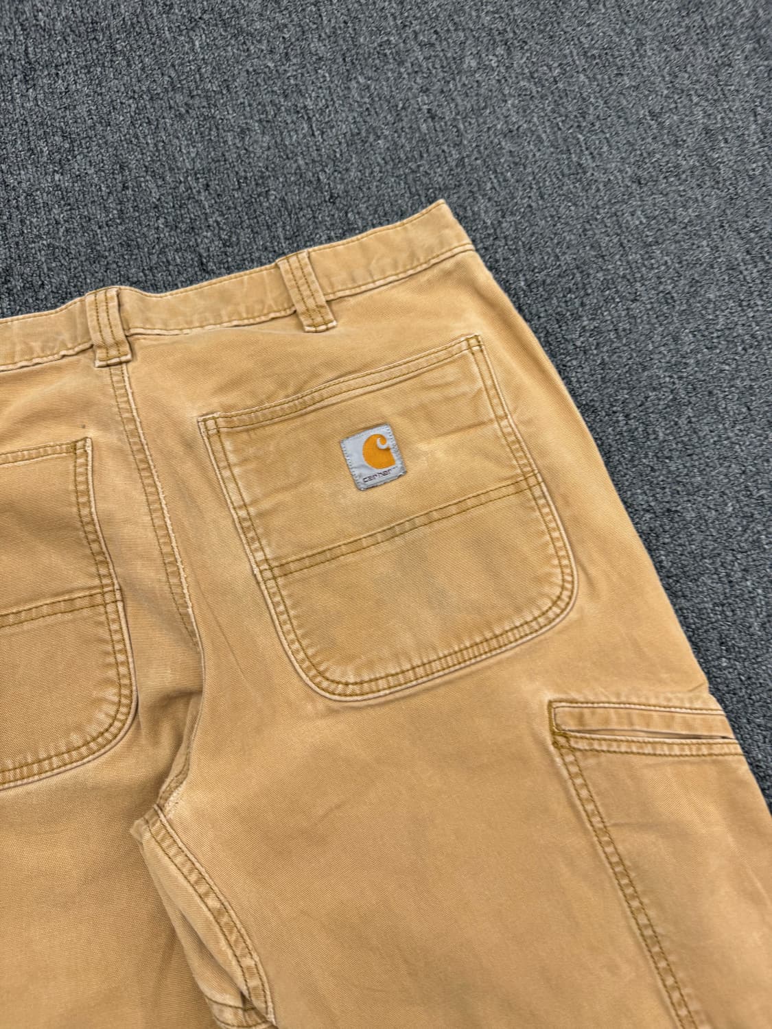 칼하트 빈티지 베이지 더블니 워크팬츠 상품이미지6