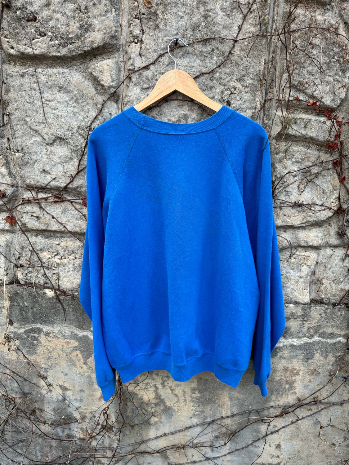 90s 헤인즈 빈티지 프린팅 페이딩 스웻 셔츠 맨투맨 블루 xl 상품이미지2