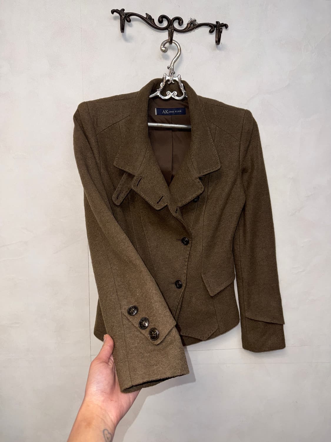 Anne Klein brown wool button jacket  상품이미지6