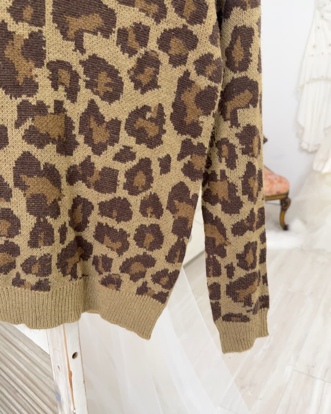 Cecil McBee Leopard Pattern Knit Top 상품이미지7
