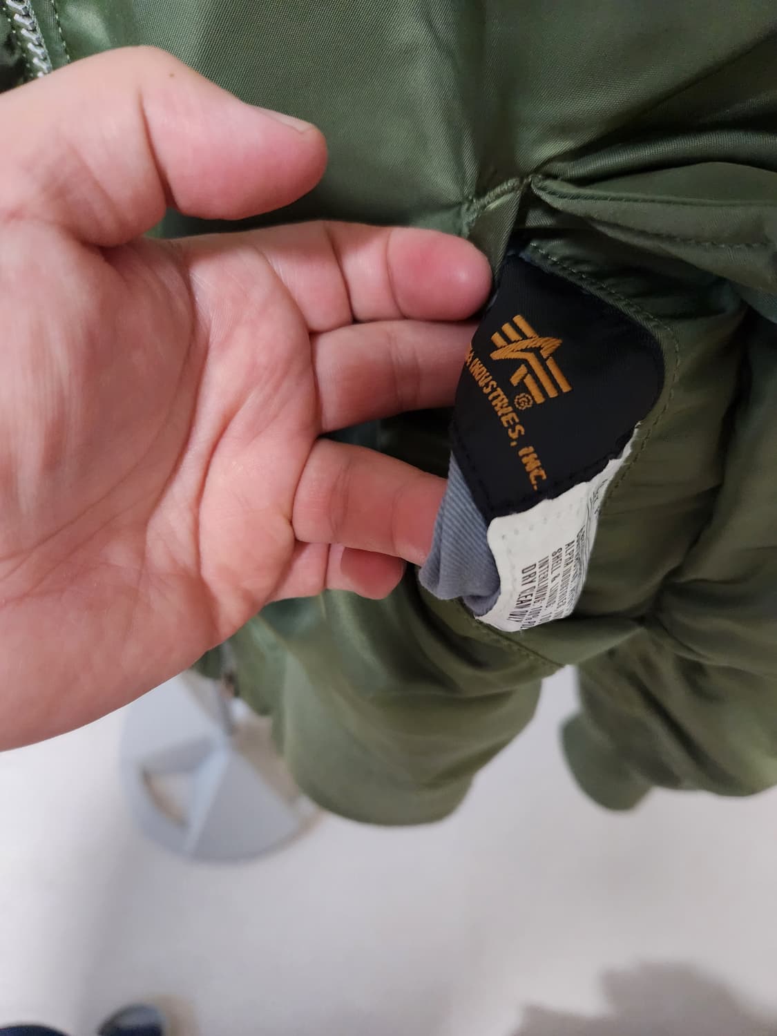 알파인더스트리 MA-1 카키 봄버 자켓 xs 상품이미지7